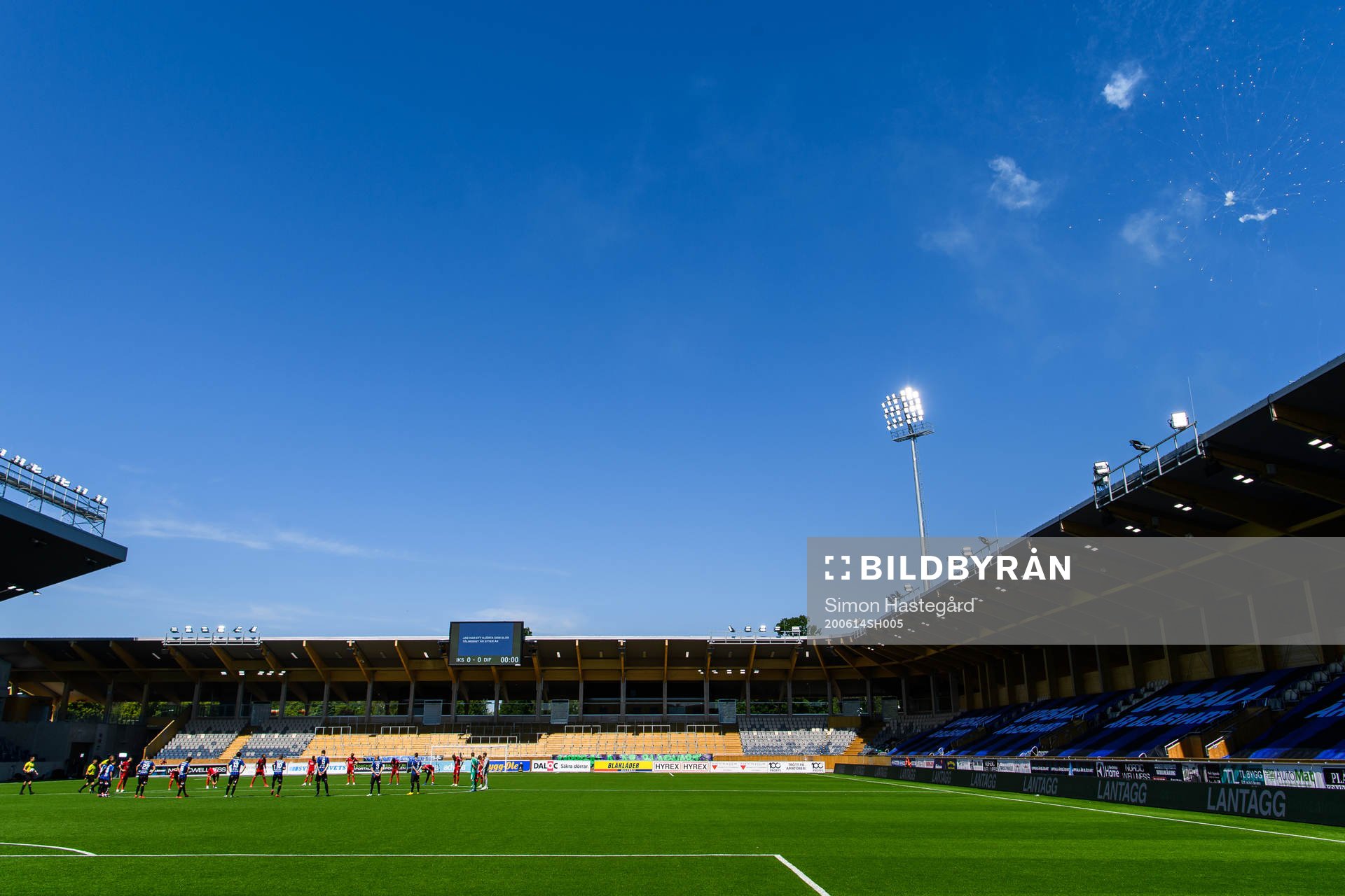 Vy över Studenternas IP och fyrverkerier