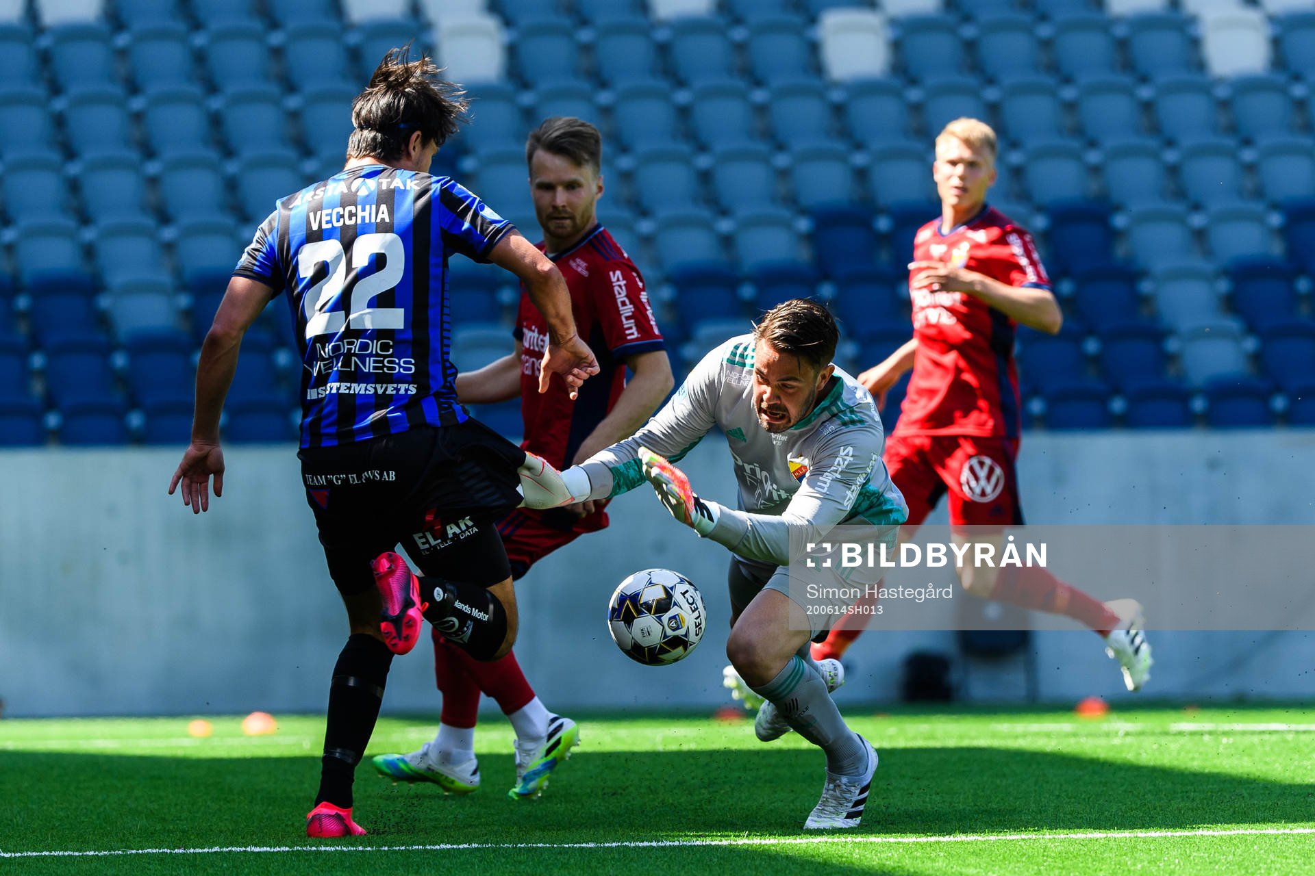 Djurgårdens målvakt Tommi Vaiho och Sirius Stefano Vecchia