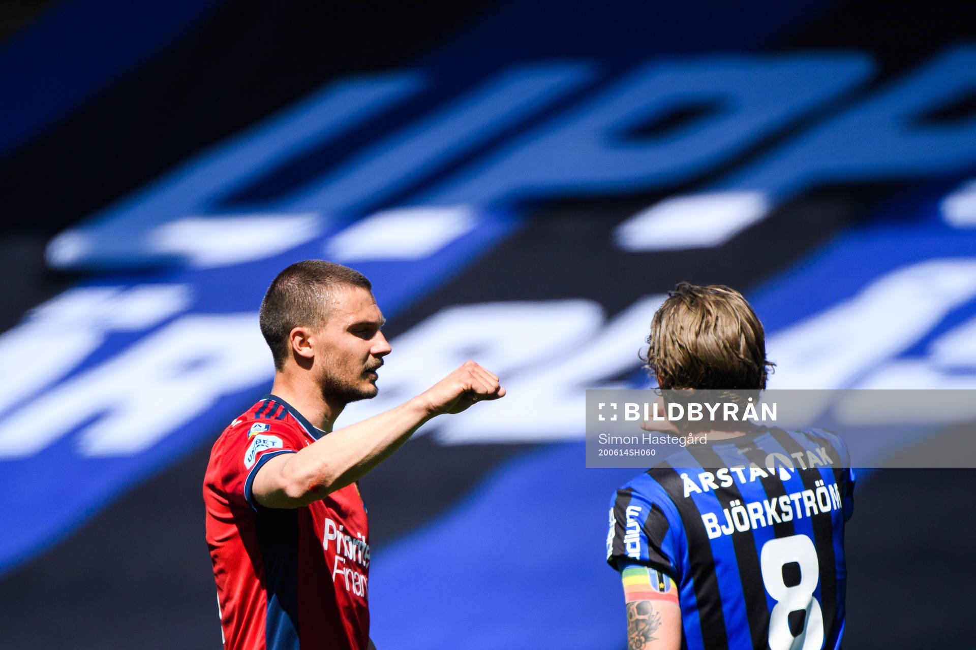 Djurgårdens Erik Berg och Sirius Tim Björkström