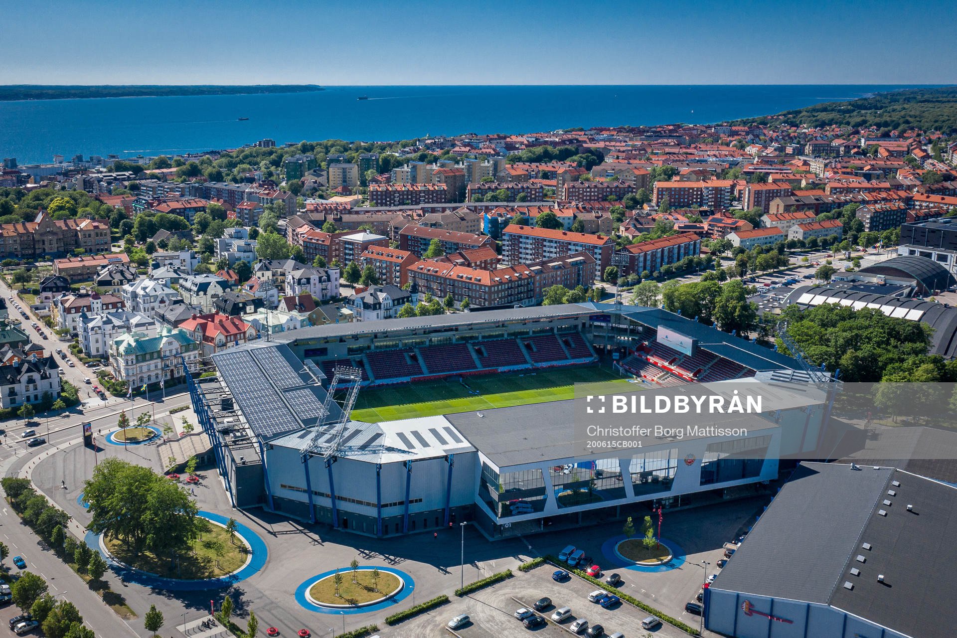 Drönarvy över Olympia
