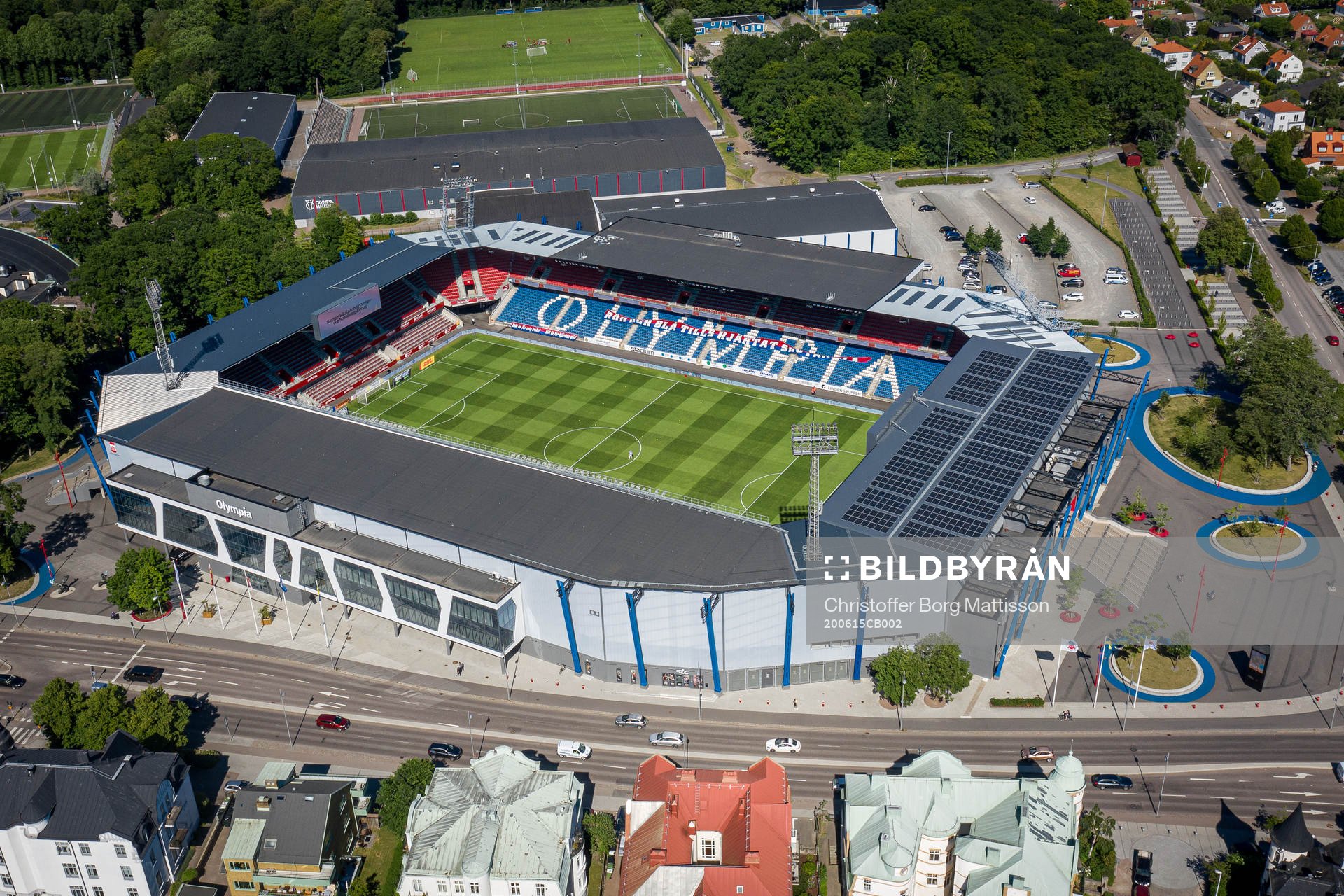 Drönarvy över Olympia