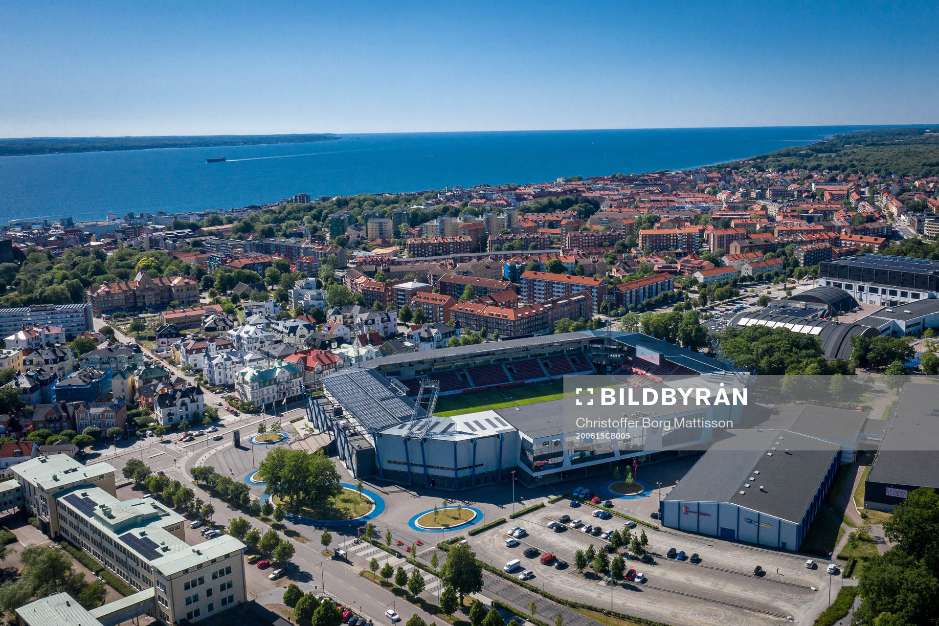 Drönarvy över Olympia