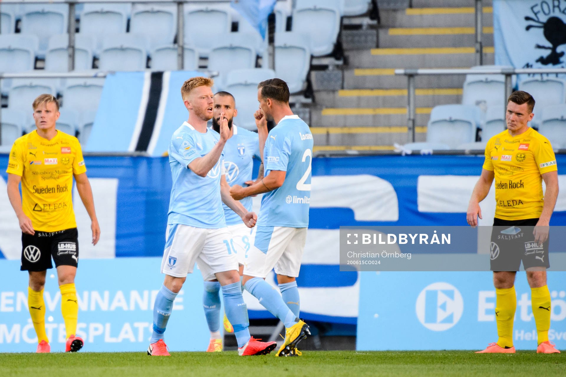 Malmö FFs Anders Christiansen och Eric Larsson jublar