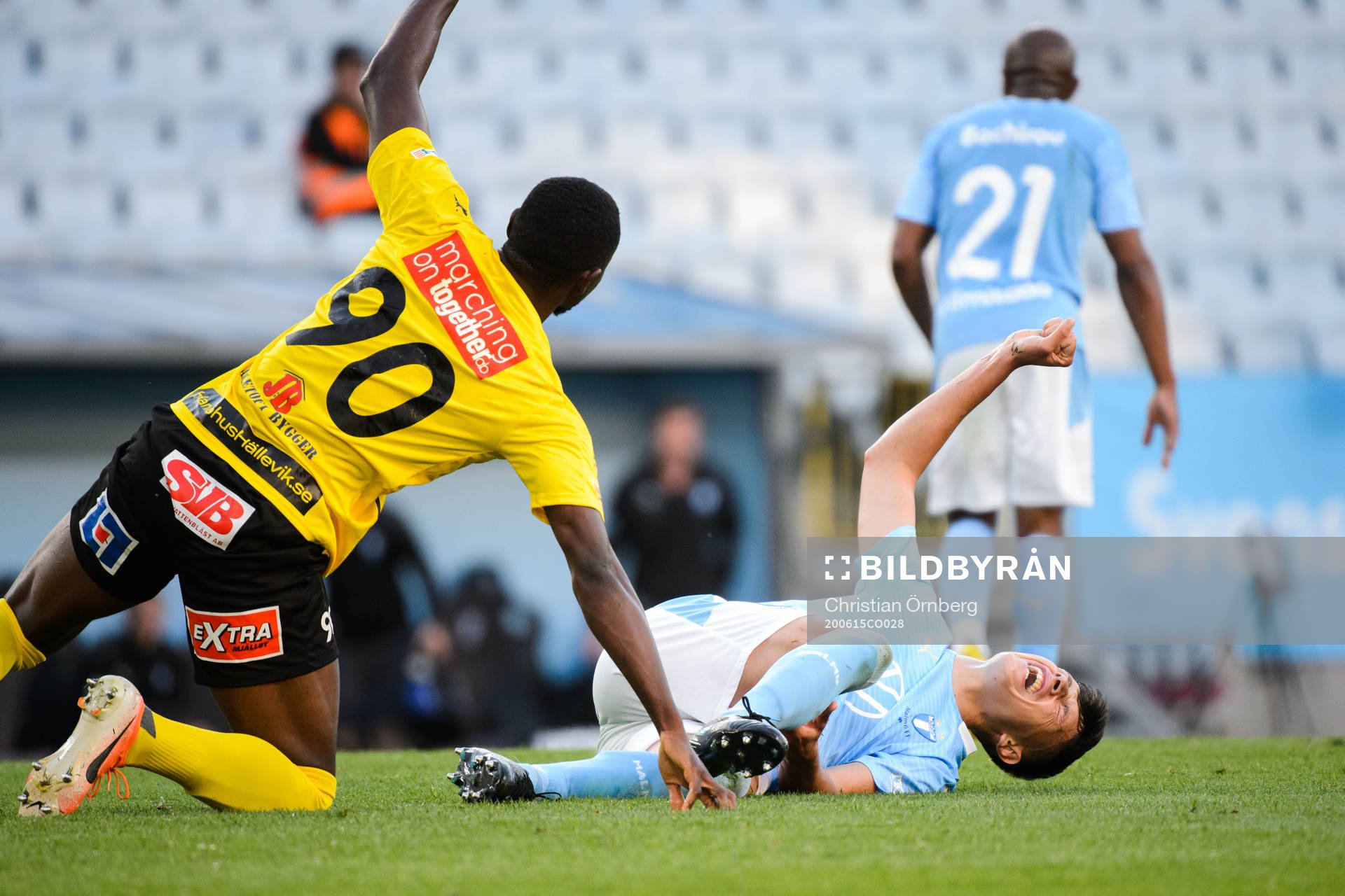 Malmö FFs Anel Ahmedhodzic har ont
