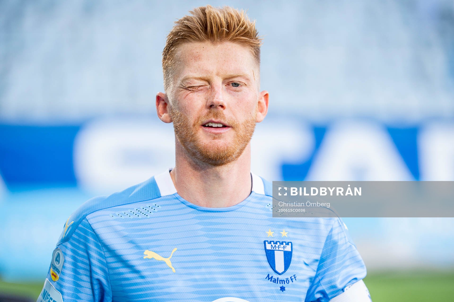 Malmö FFs Anders Christiansen blinkar åt kameran