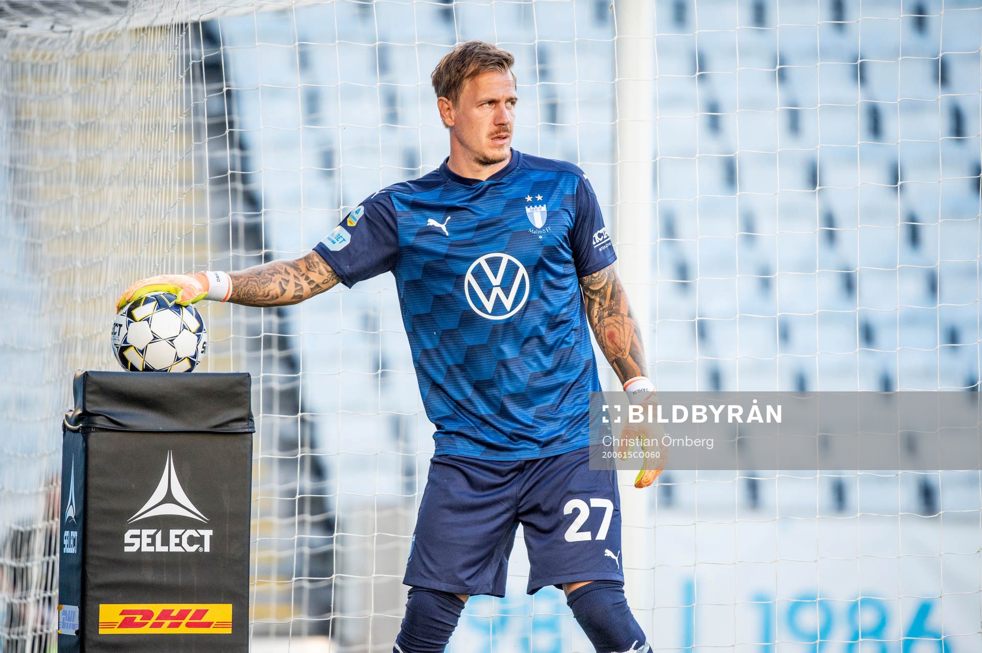 Malmö FFs målvakt Johan Dahlin
