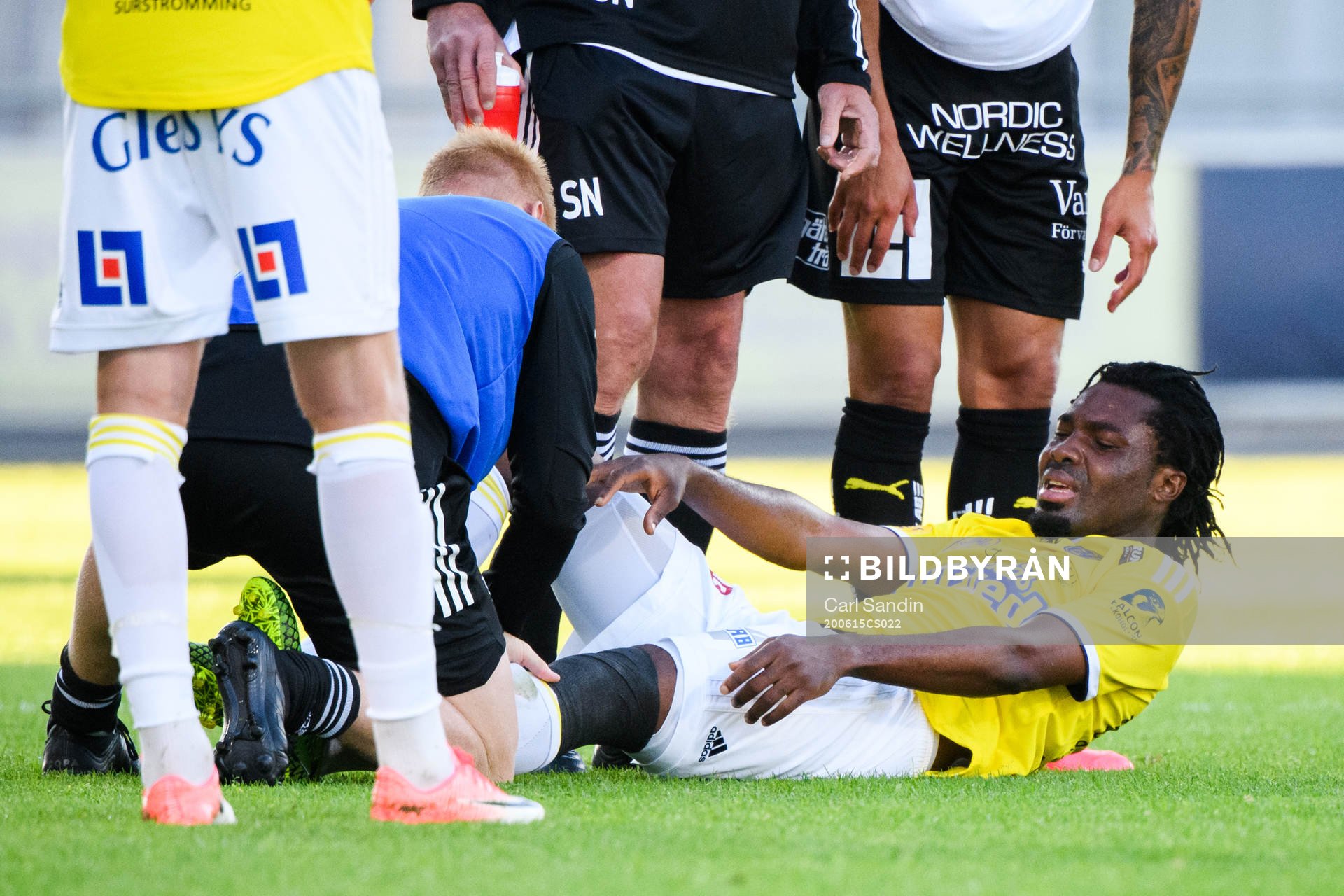 Falkenbergs Kwame Kizito har ont