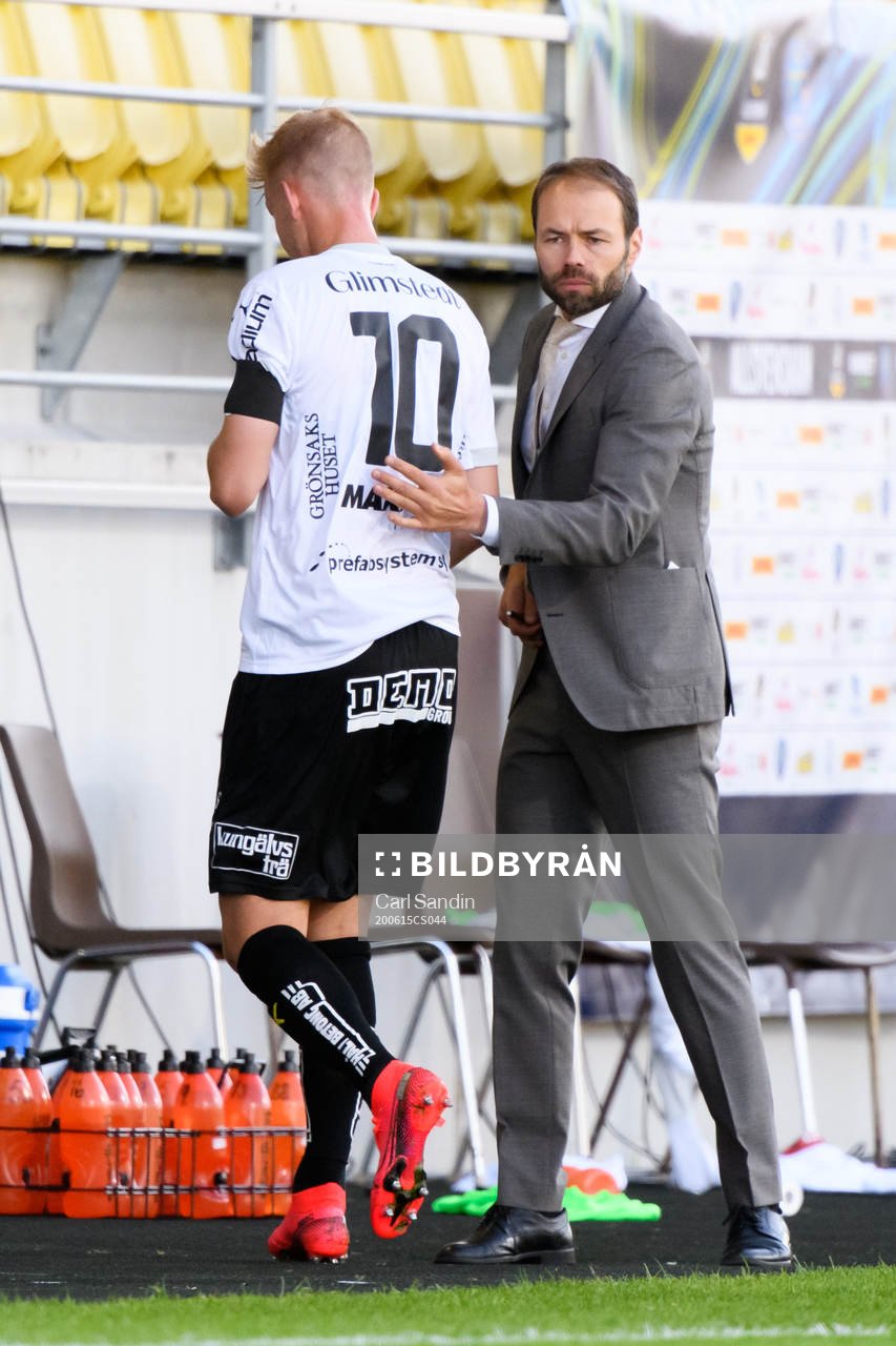Häckens Jasse Tuominen och tränare Andreas Alm