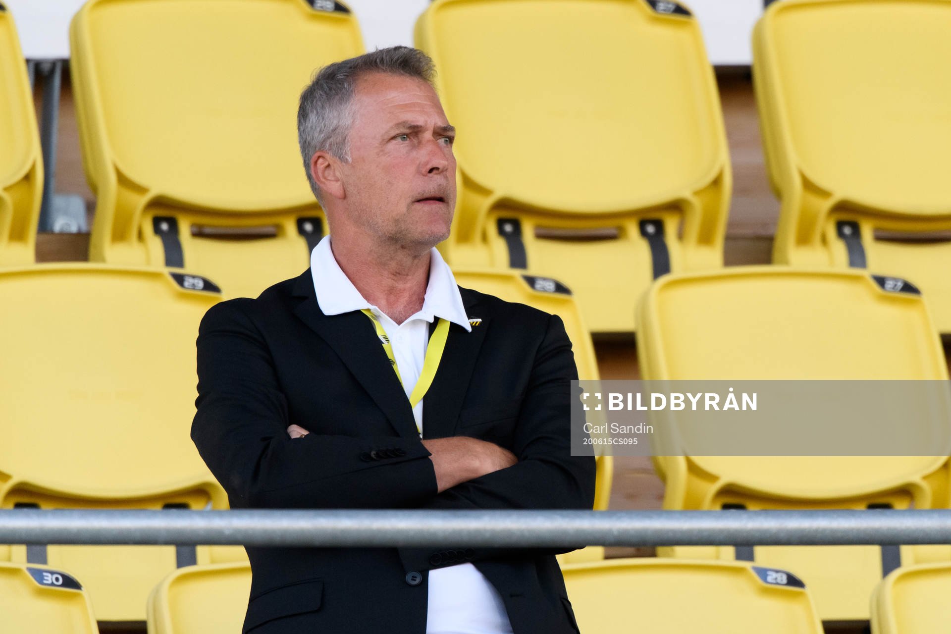 Häckens sportchef Sonny Karlsson på läktaren