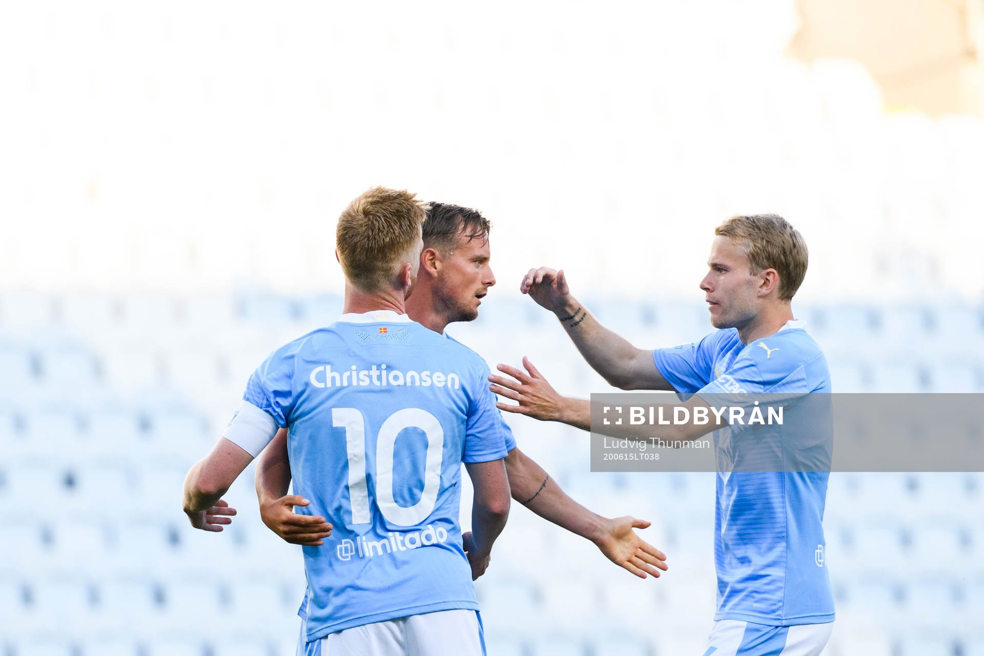 Malmö FFs Anders Christiansen, Eric Larsson och Oscar