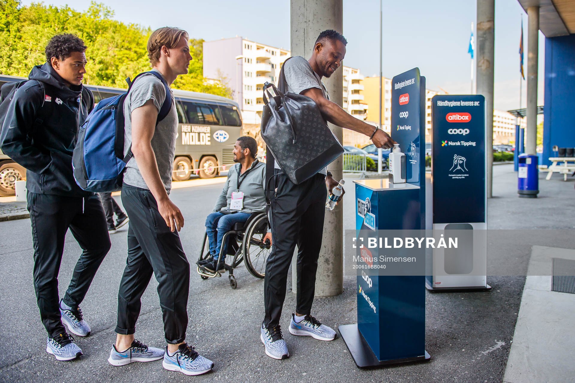 Tobias Christensen and Leke Samson James of Molde arrives