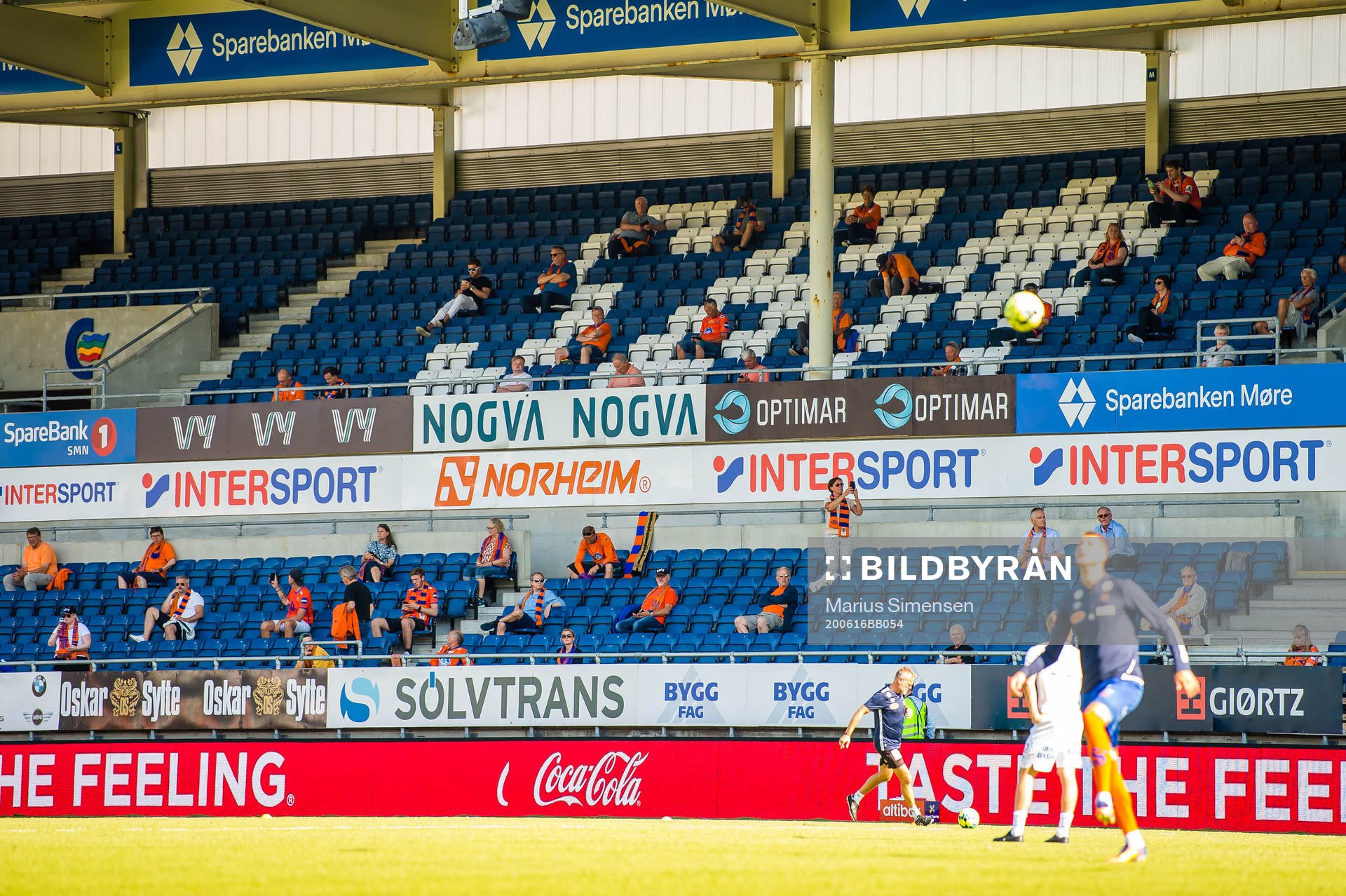 Spectators in the stands