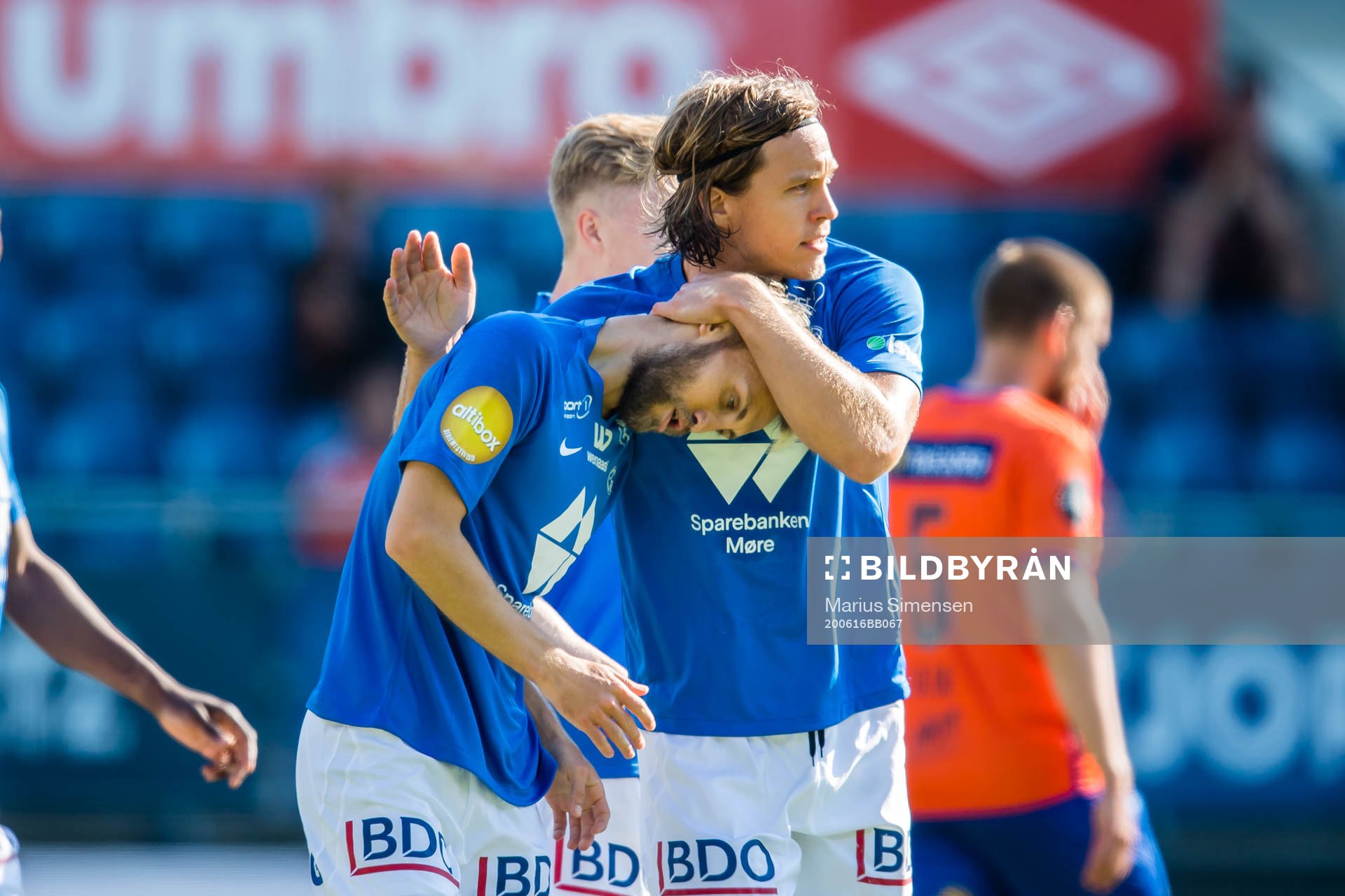Magnus Wolff Eikrem of Molde celebrates with Martin