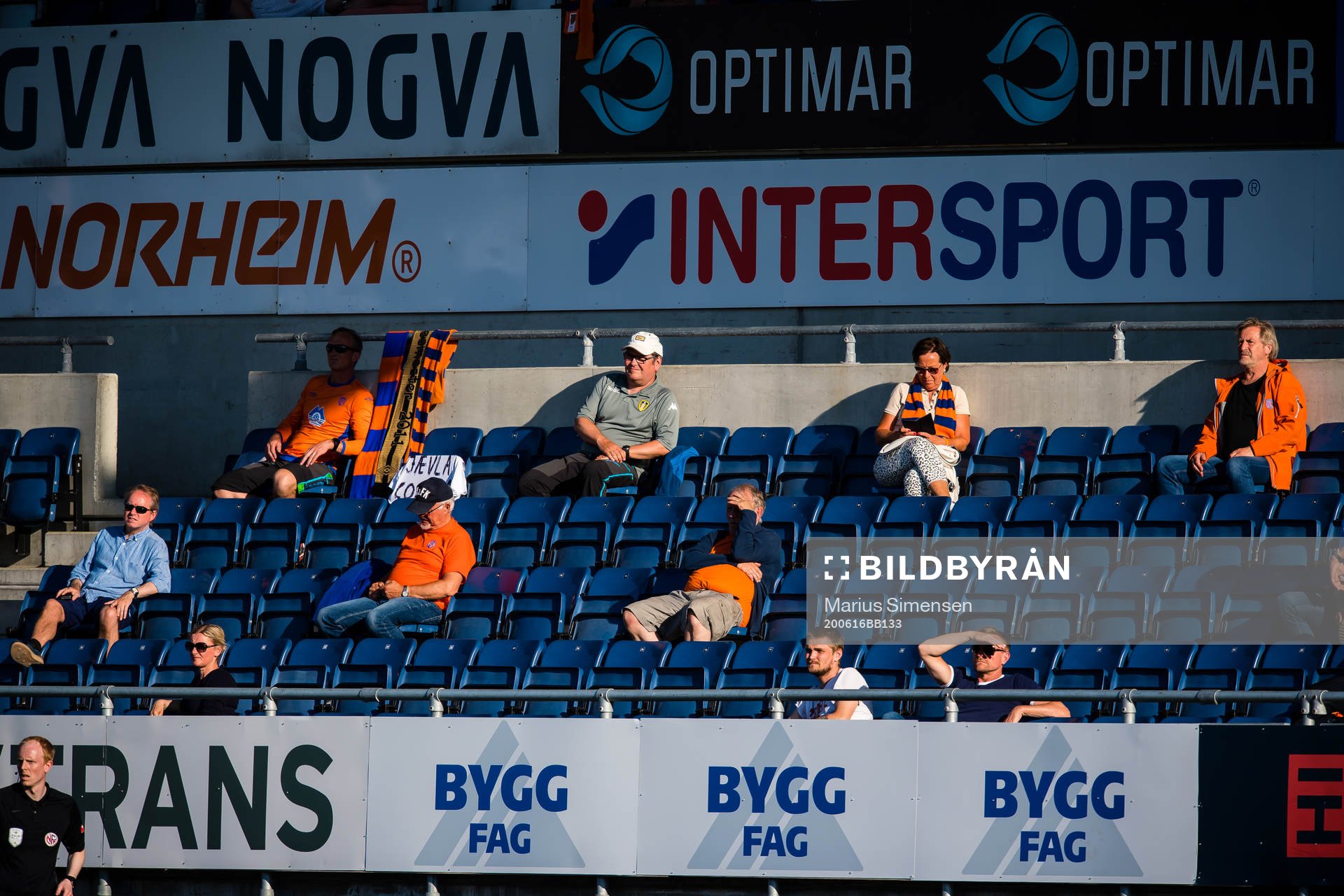 Spectators in the stands