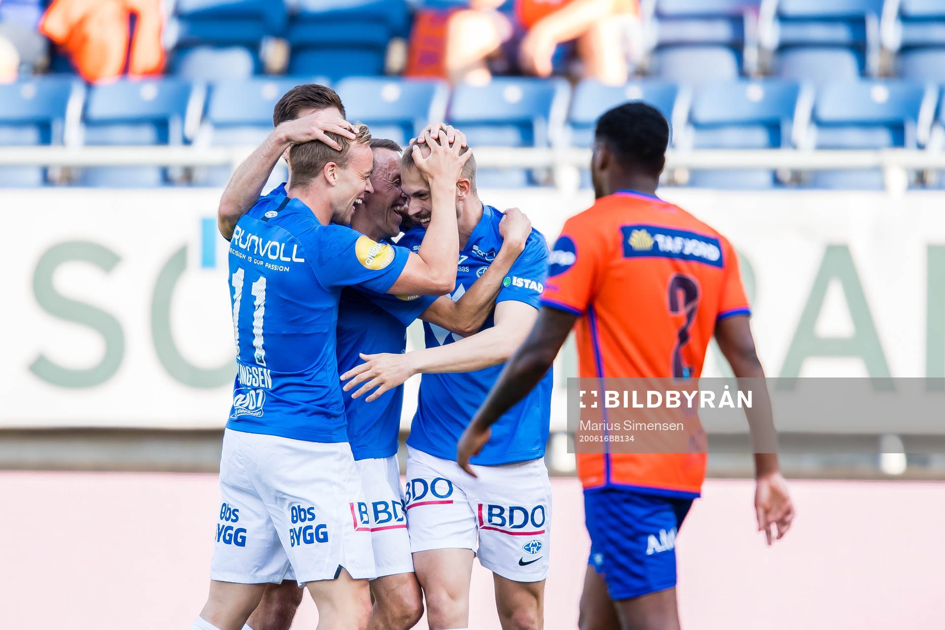 Eirik Hestad of Molde celebrates