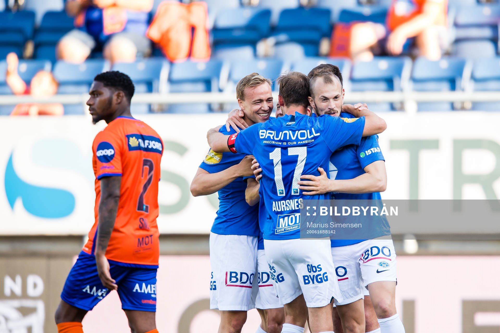 Eirik Hestad of Molde celebrates