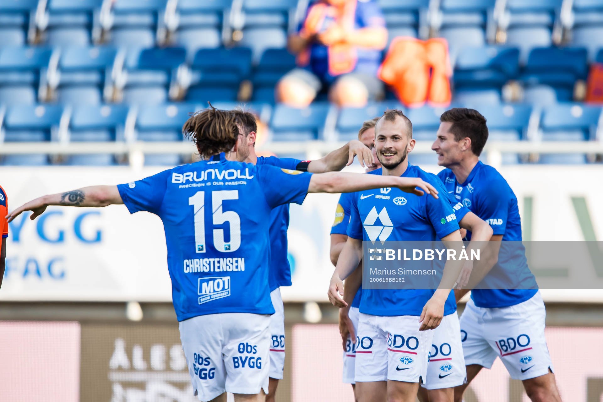 Eirik Hestad of Molde celebrates