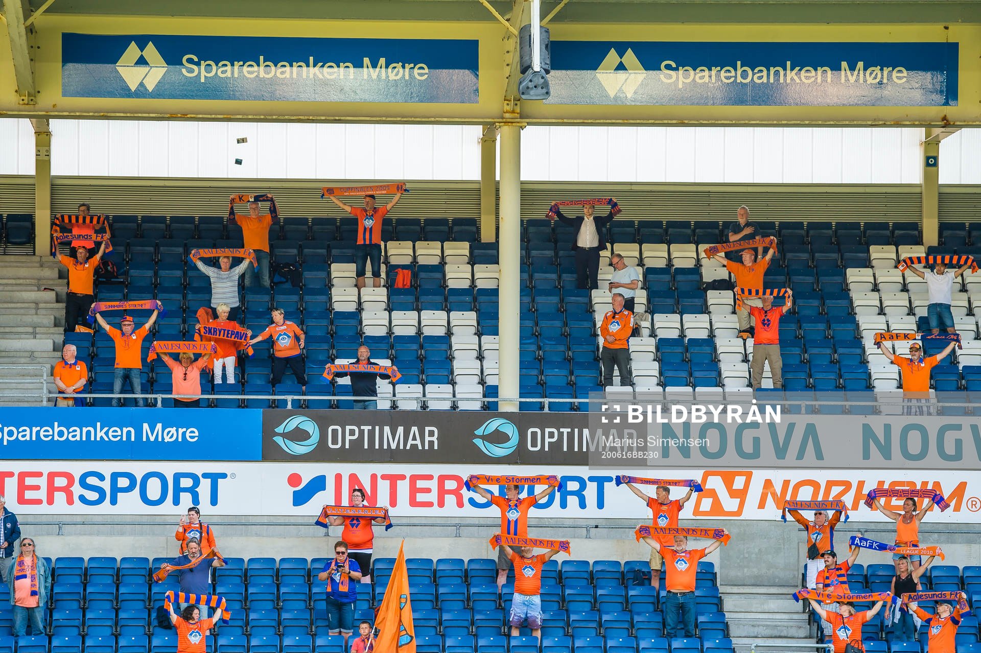 Spectators in the stands