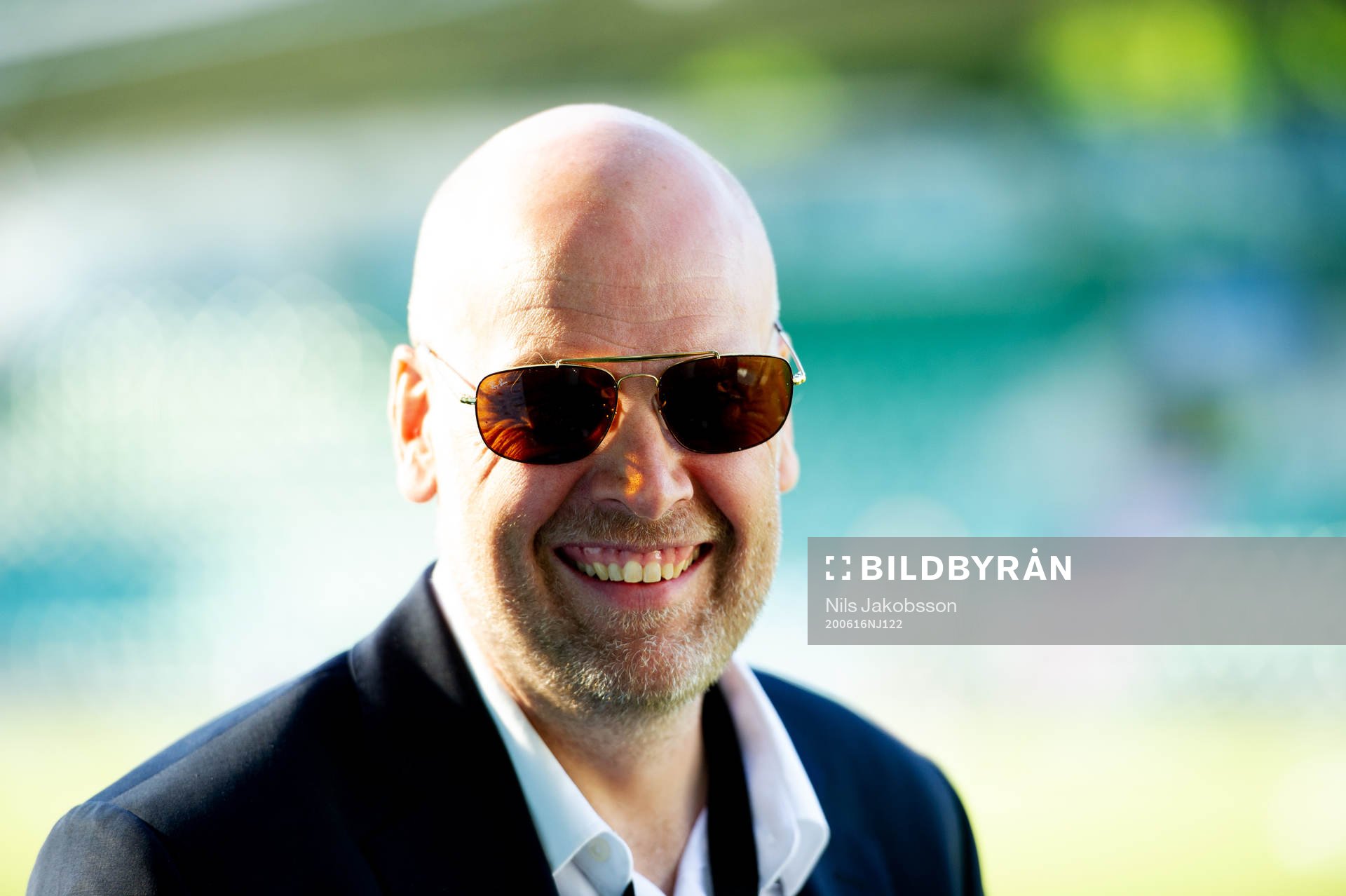 Sundsvalls klubbchef Henrik Lindgren under fotbollsmatchen i Superettan mellan GIF Sundsvall och Umeå FC den 16 juni 2020 i Sundsvall.