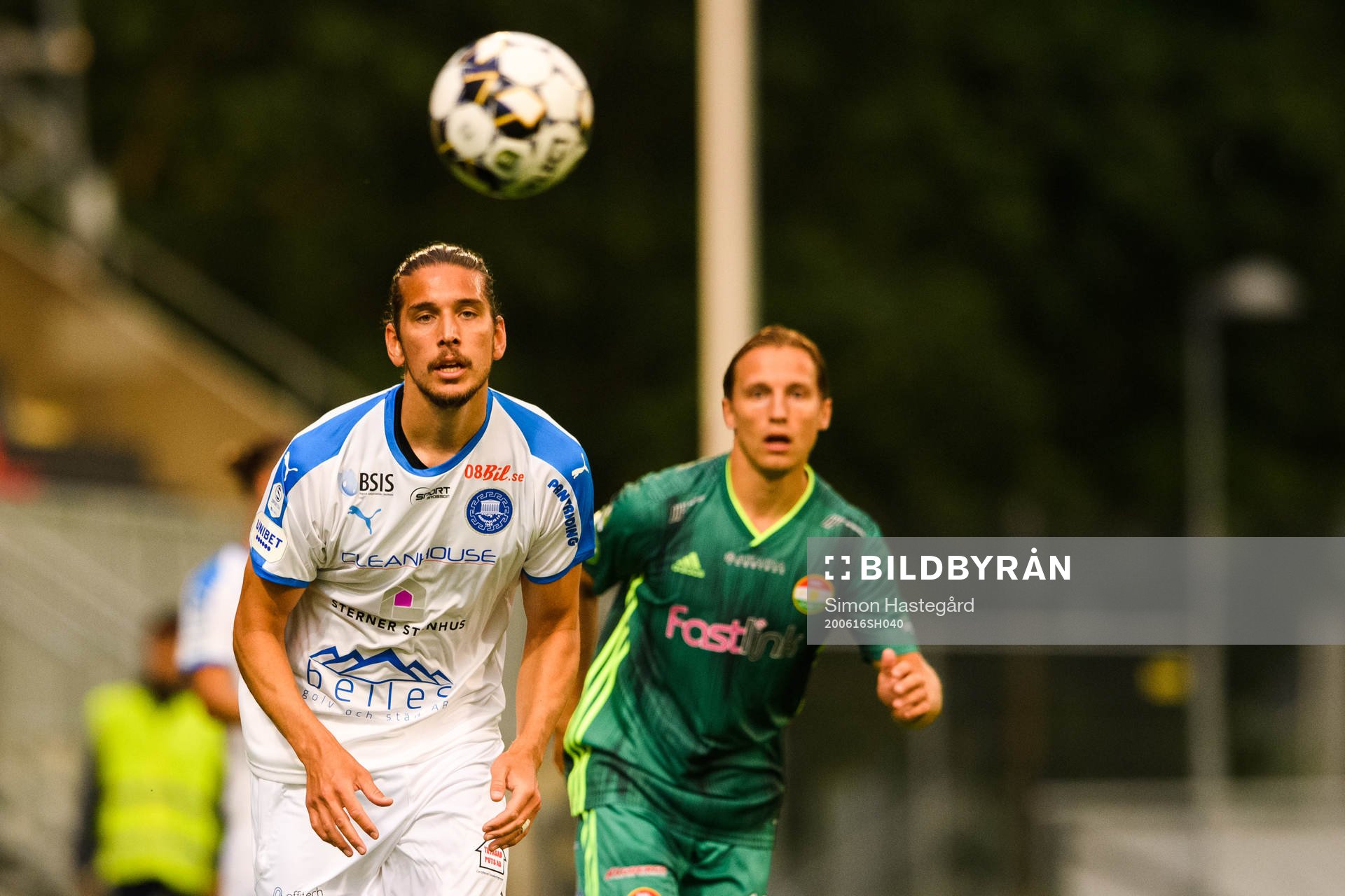 Akropolis Nikola Vasic under fotbollsmatchen i Superettan  mellan Akropolis och Dalkurd den 16 juni 2020 i Stockholm.