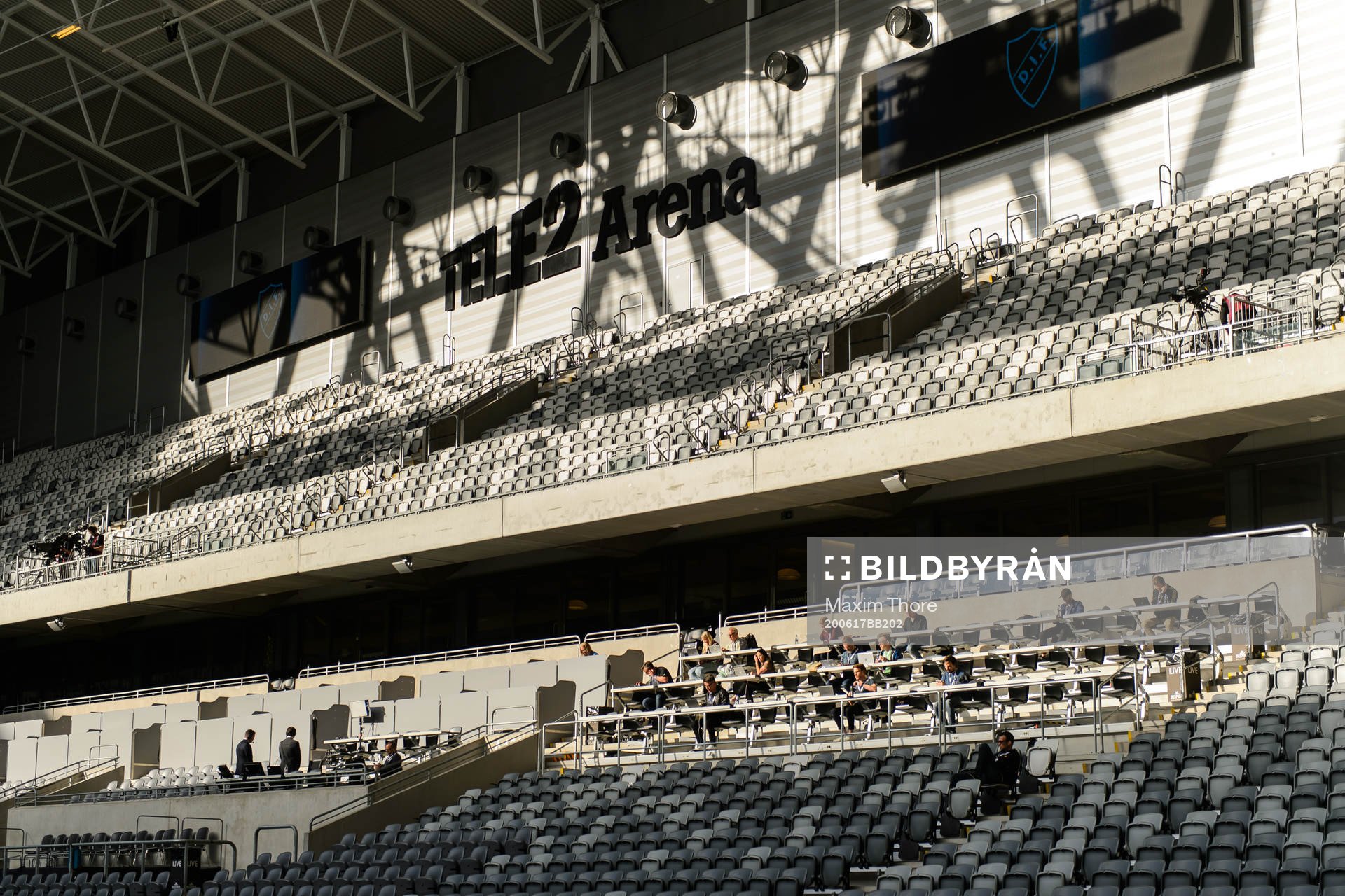 Pressläktaren på Tele2 Arena