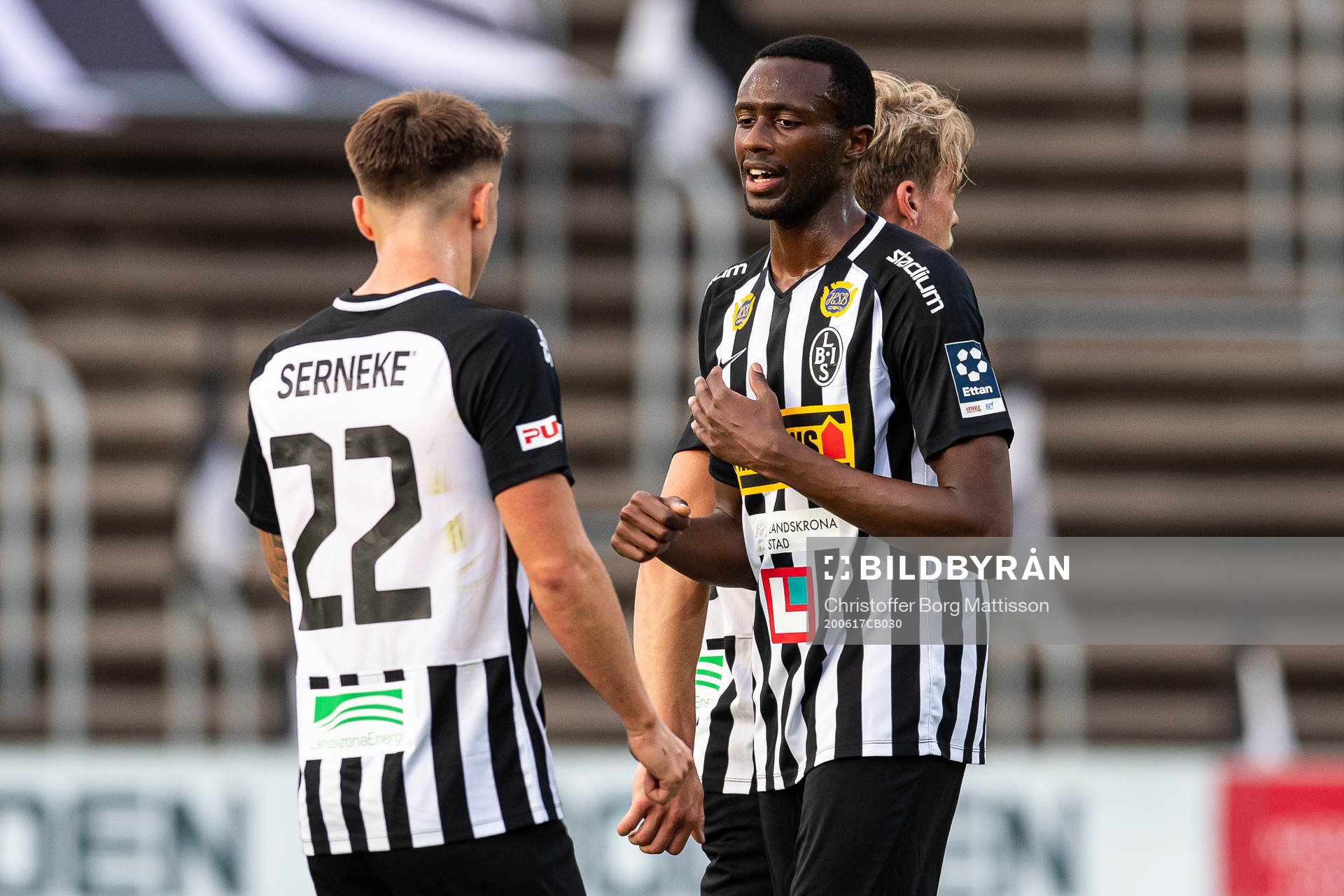 Landskronas Hampus Ferhm och Herve Prudence Nshimirmana