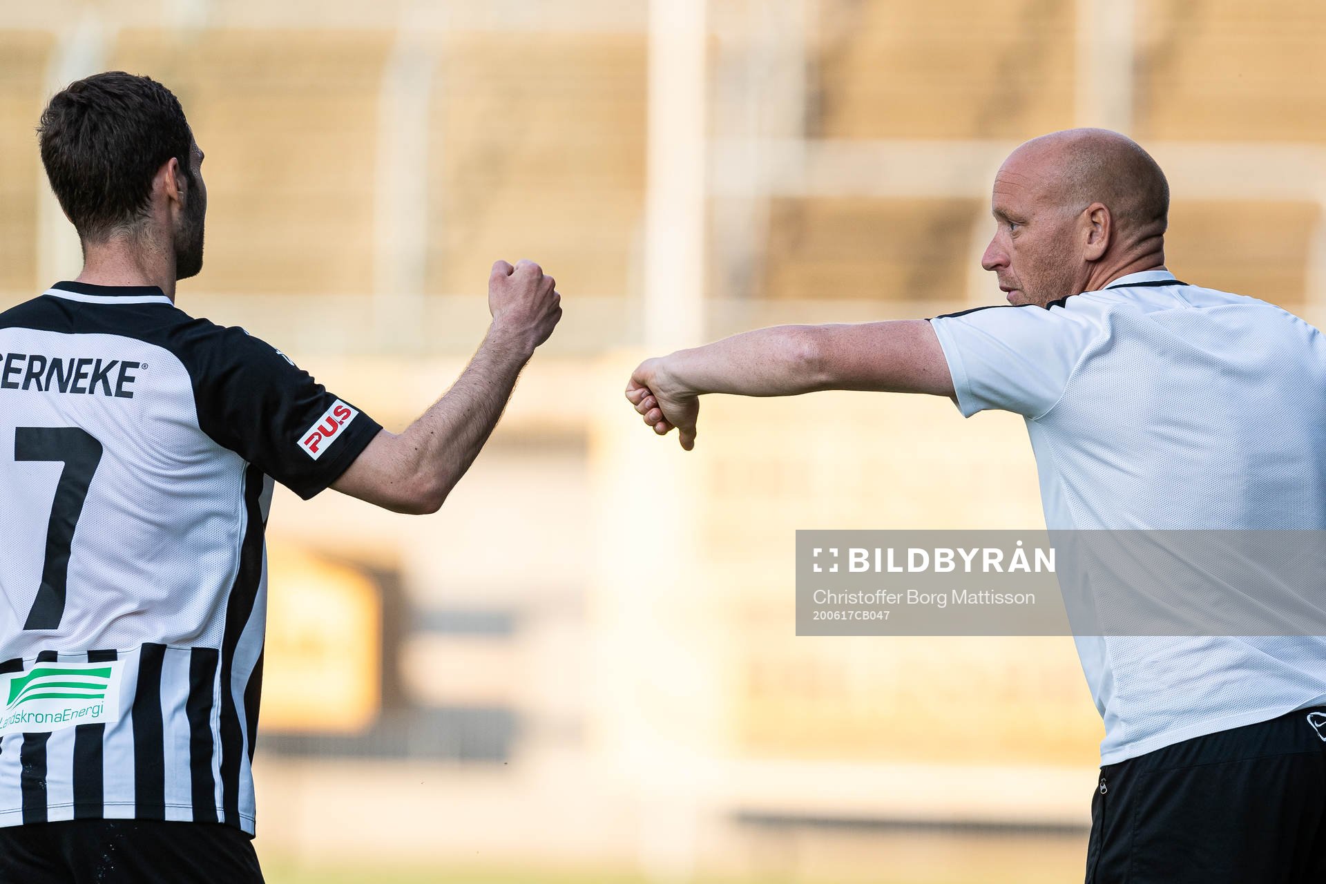Landskronas Alexander Tkacz och tränare Billy Magnusson
