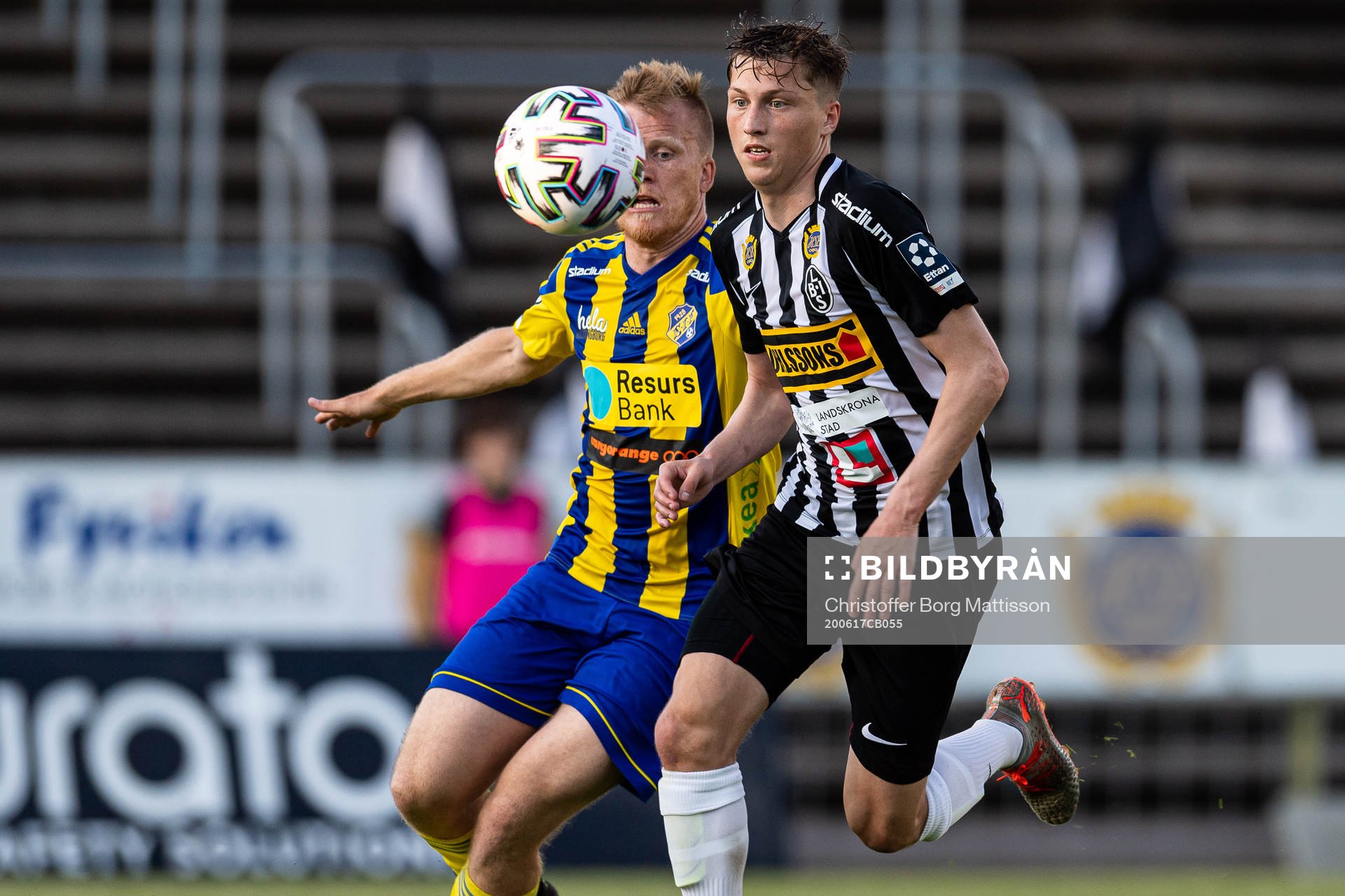 Eskilsminnes Jonatan Persson och Landskronas Kevin Jensen
