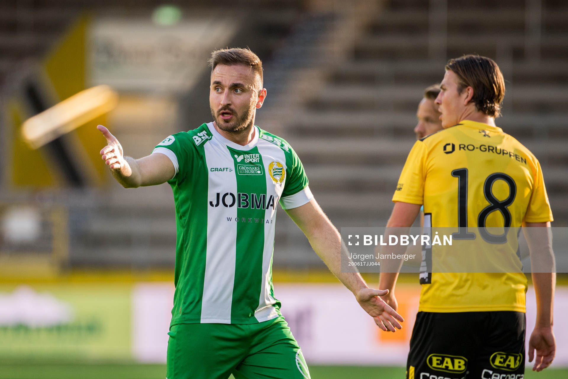 Hammarbys Muamer Tankovic reagerar