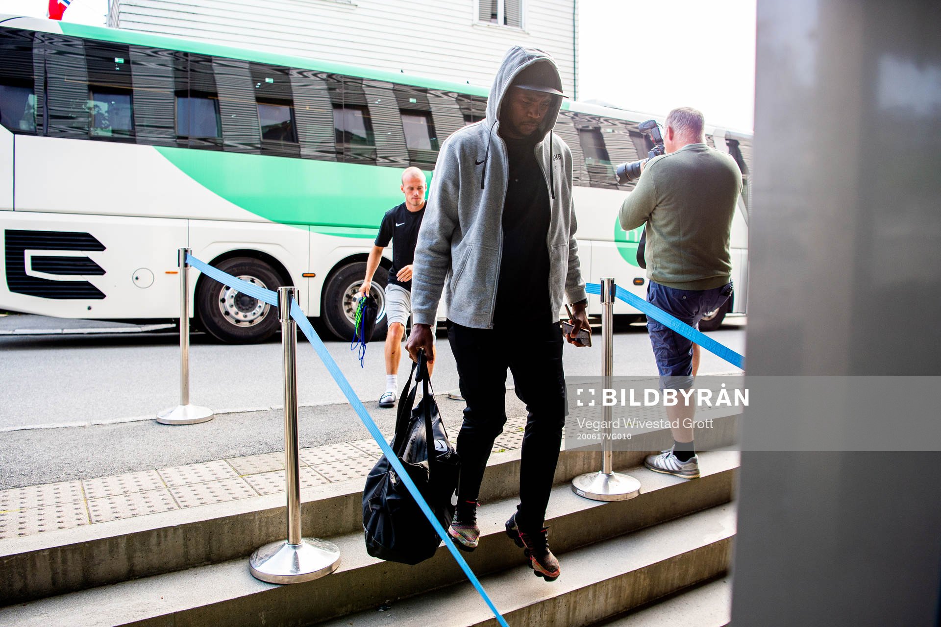 Goalkeeper Ali Nadhoim Ahamada of Brann arrives