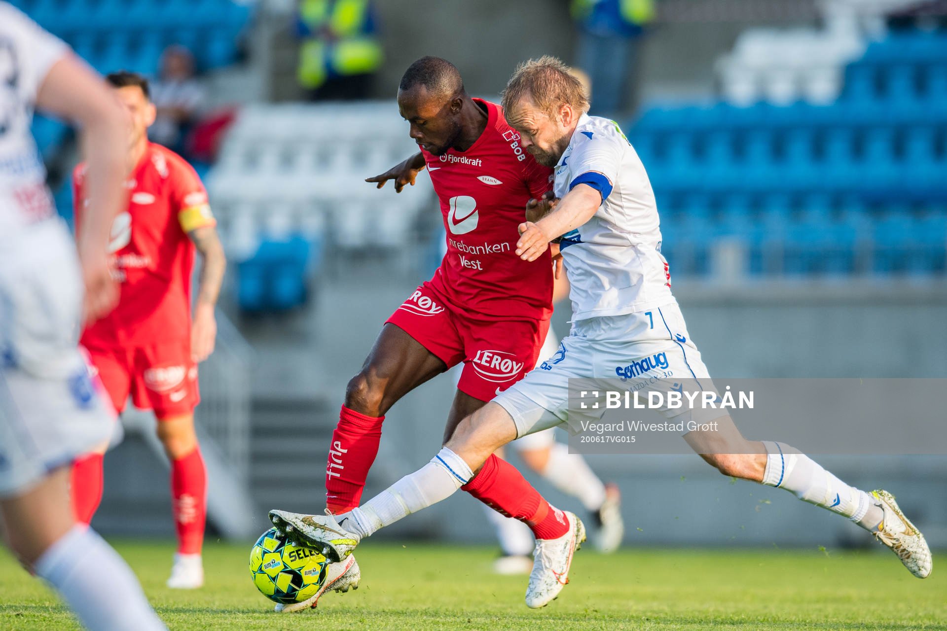 Gilbert Koomson of Brann and Christian Grindheim of