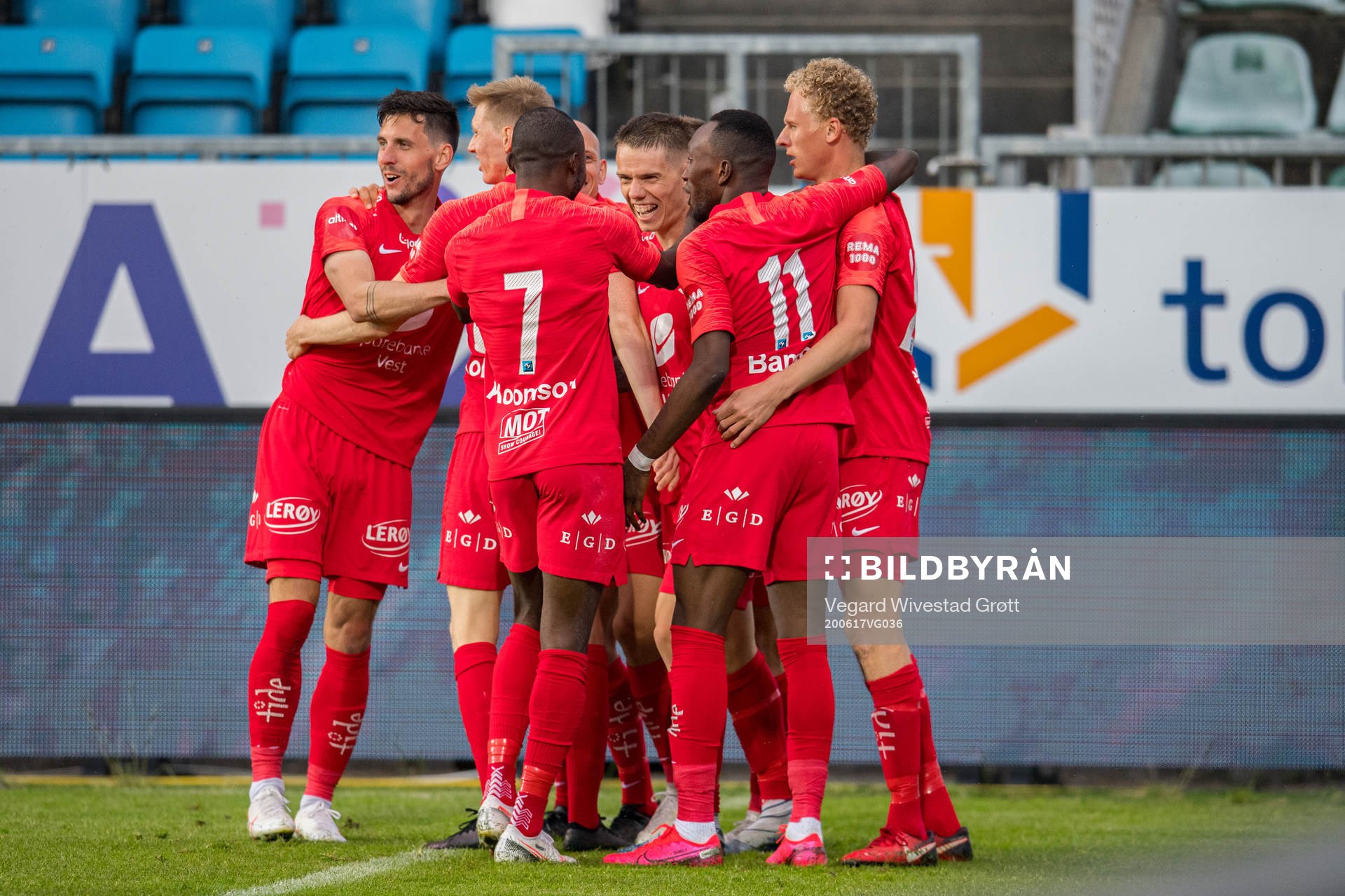 The players of Brann celebrates