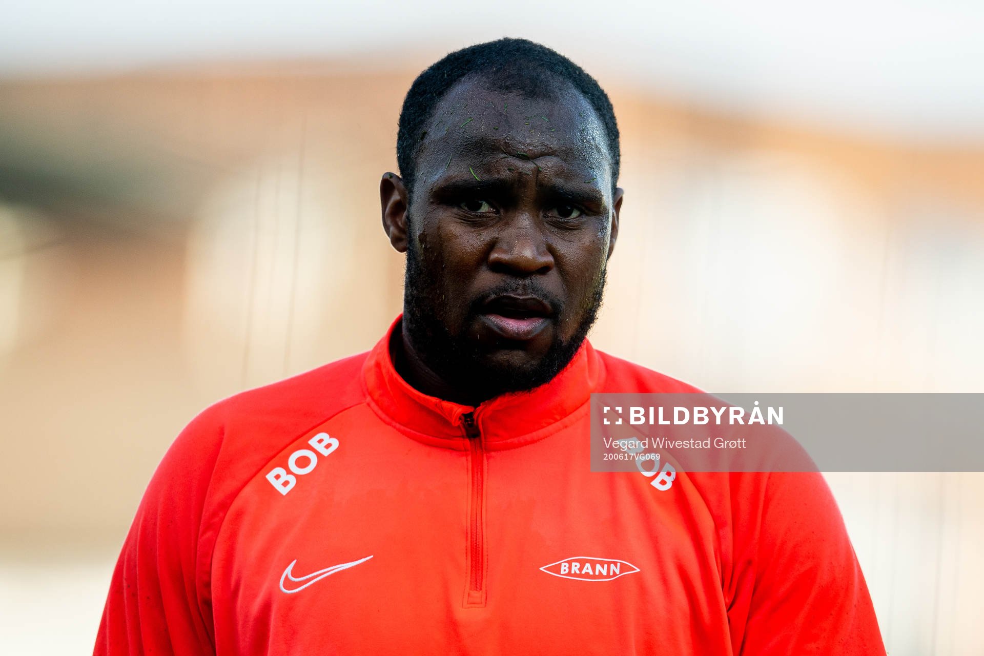 Goalkeeper Ali Nadhoim Ahamada of Brann warms up