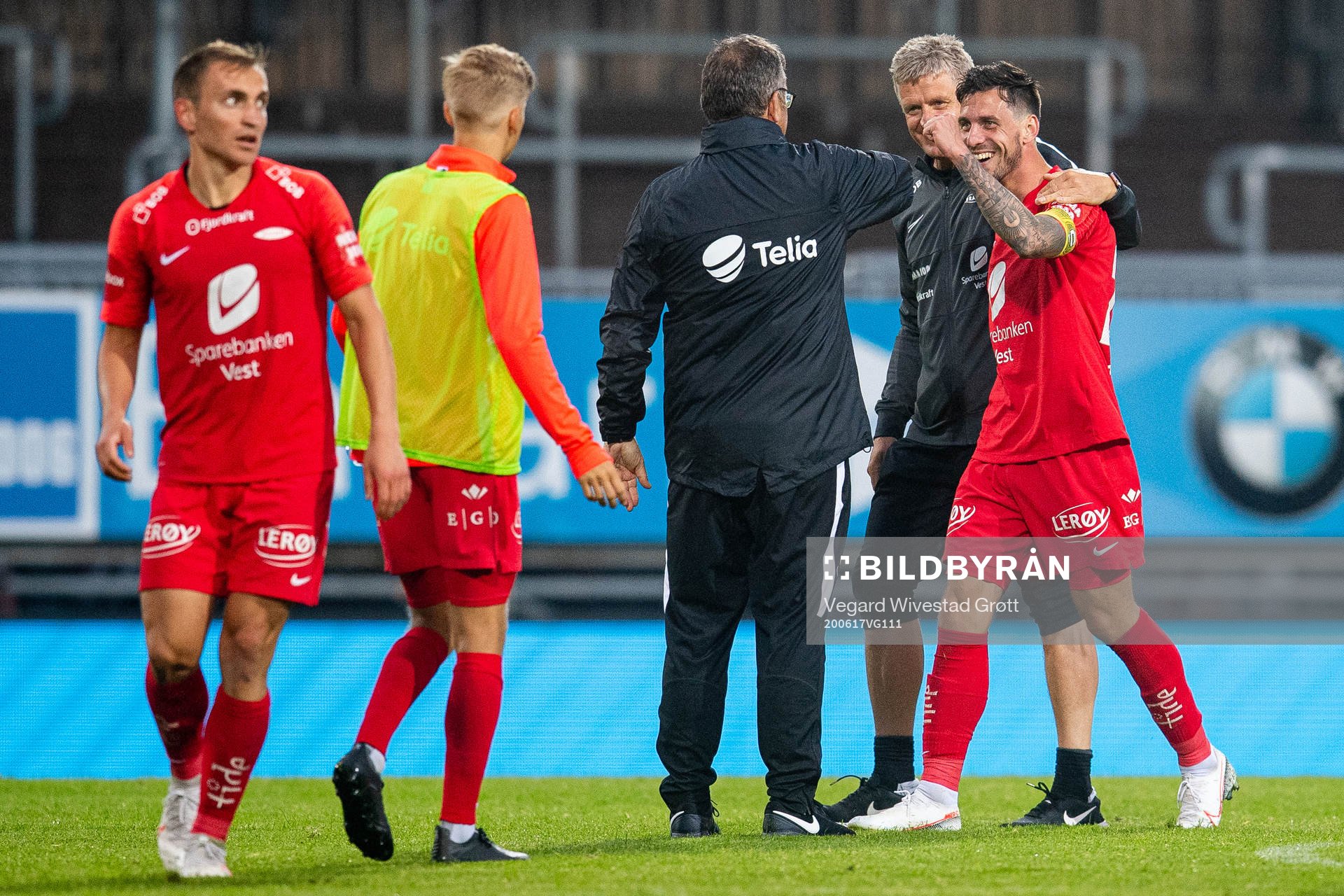 Lars Arne Nilsen, head coach of Brann, and Daniel Alexander