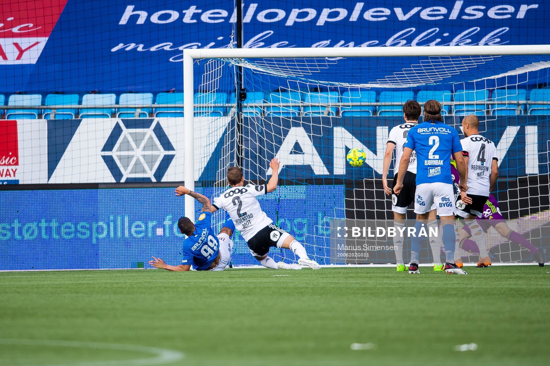 Ohikhuaeme Ohi Omoijuanfo of Molde scores the 1-0 goal