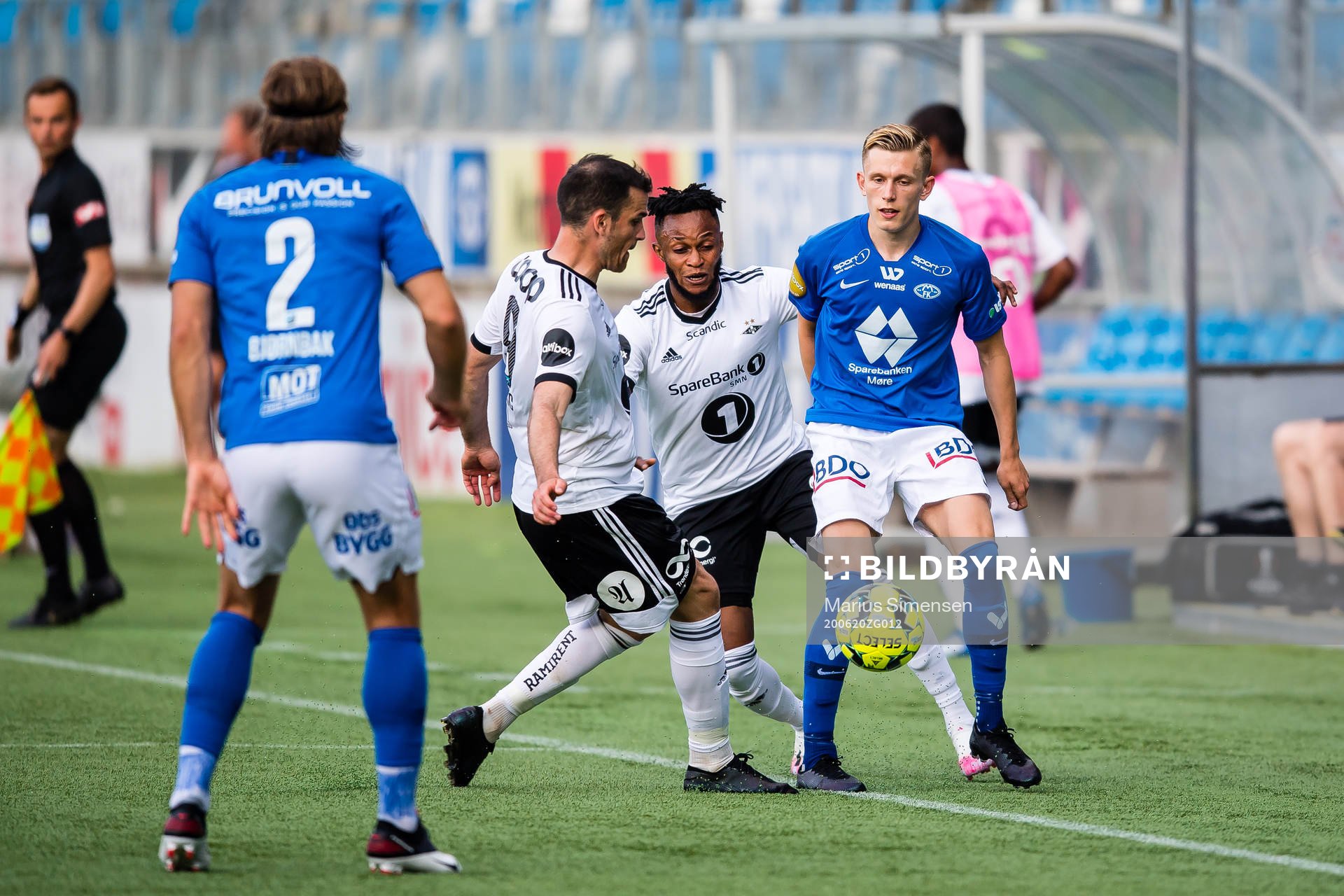 Samuel Adeniyi Adegbenro of Rosenborg and Marcus Holmgren