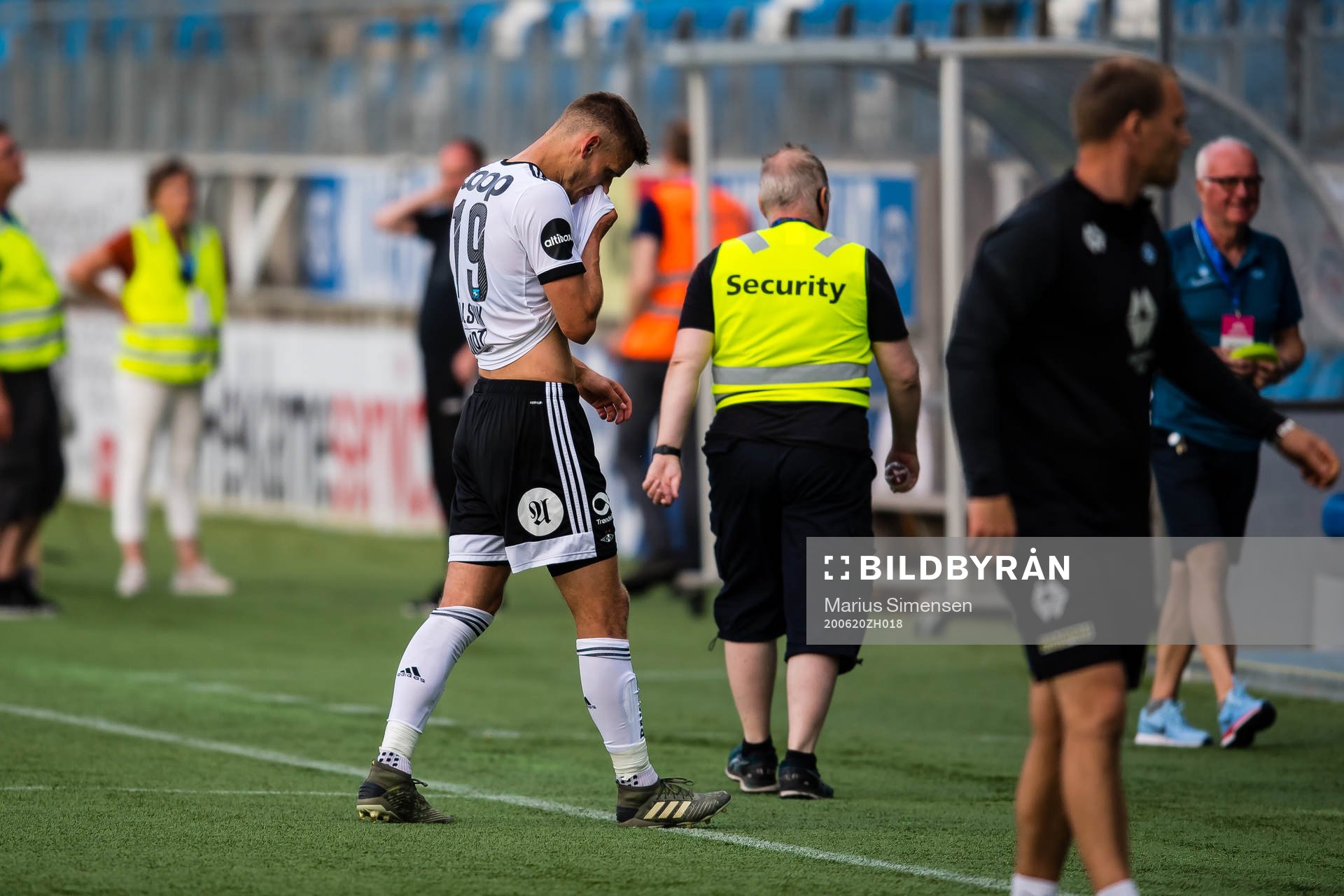 Gustav Valsvik of Rosenborg looks dejected