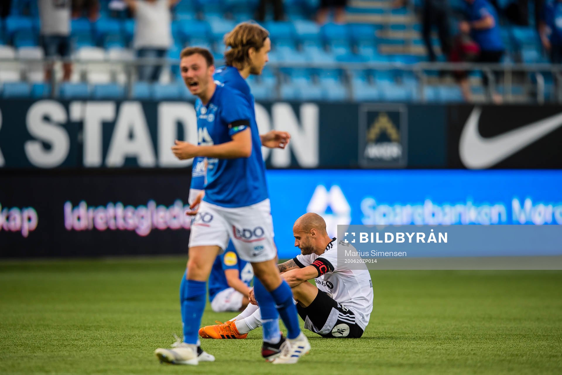 Tore Reginiussen of Rosenborg looks dejected