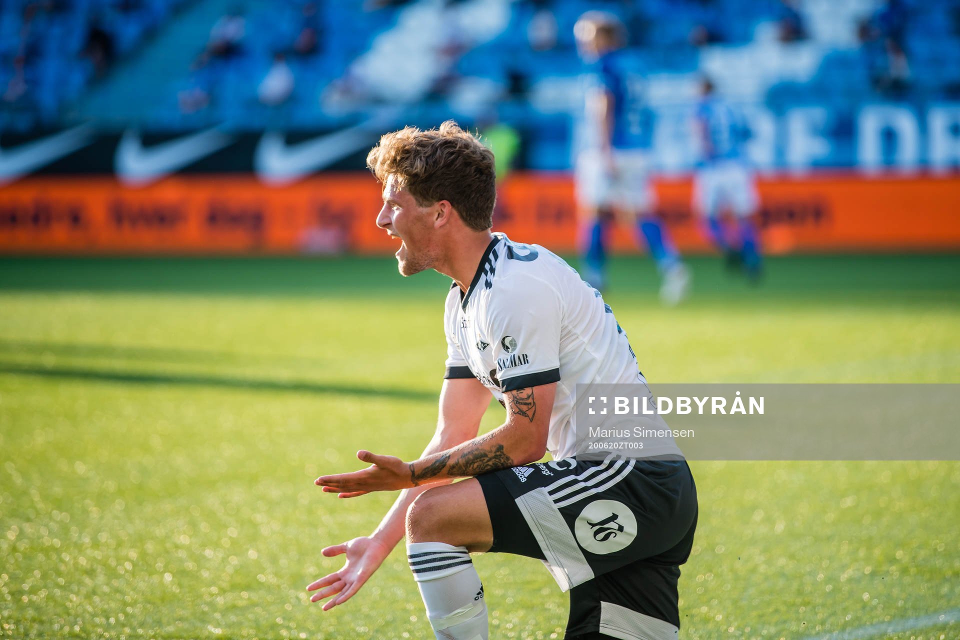 Carl Johan Holse Justesen of Rosenborg reacts