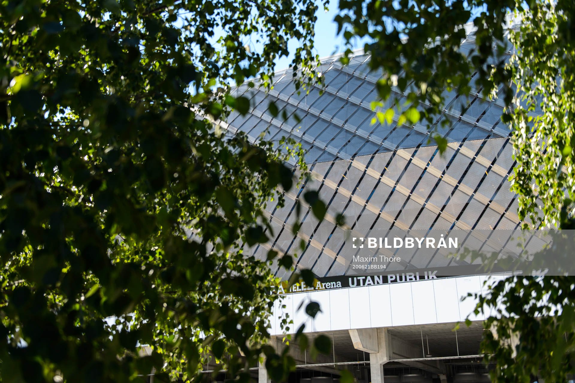 Exteriör av Tele2 Arena