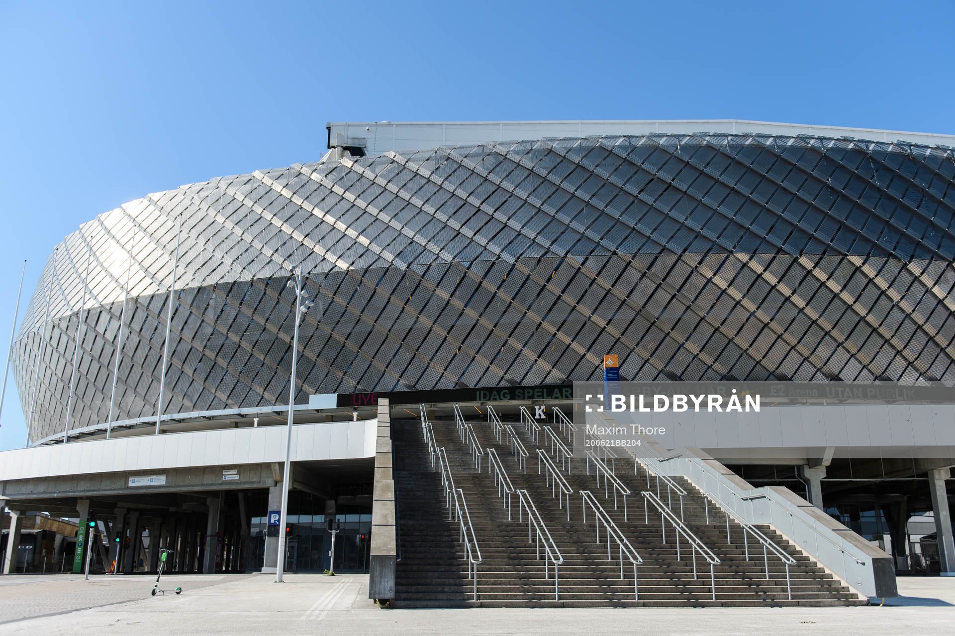 Exteriör av Tele2 Arena