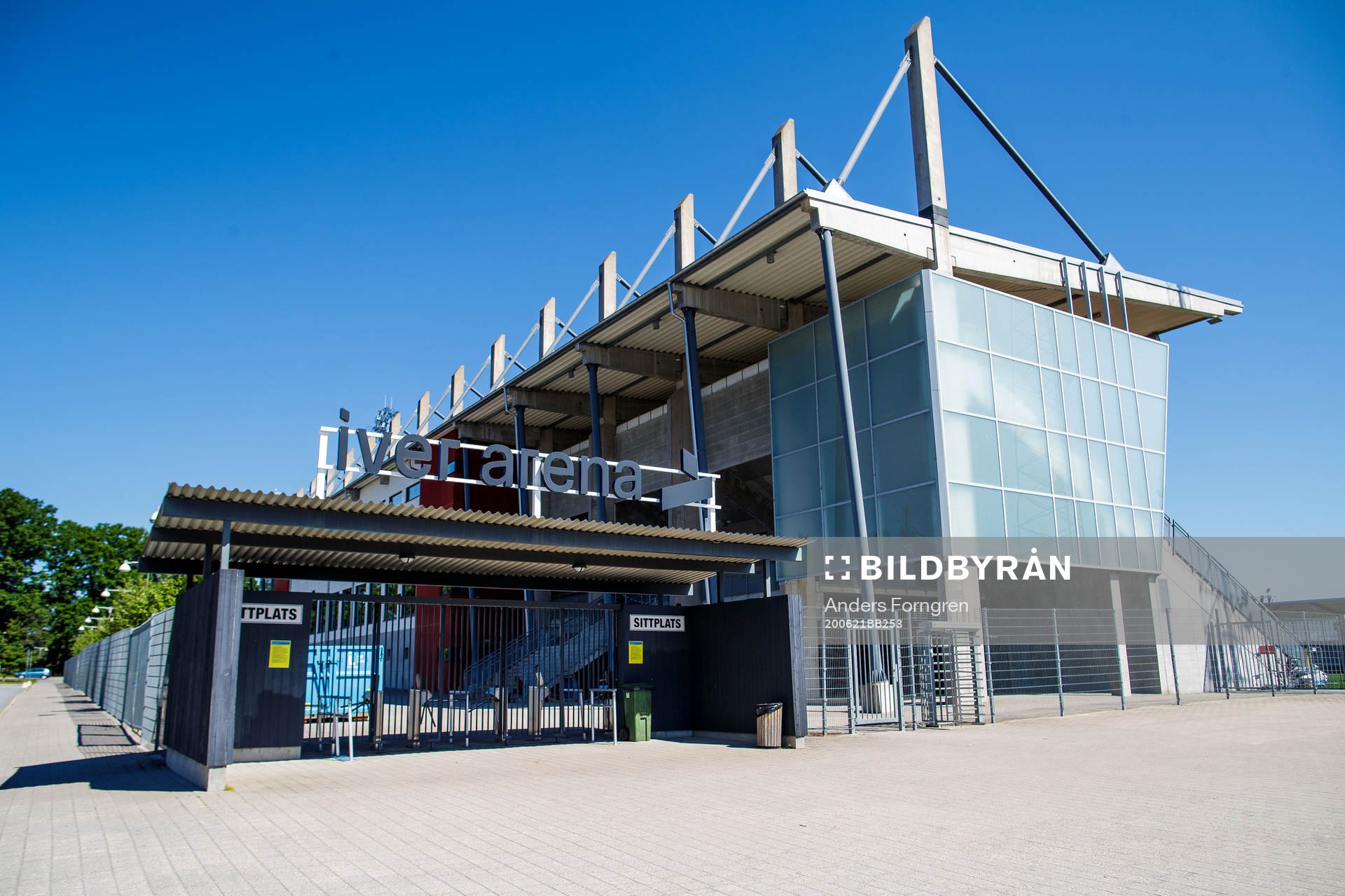 Iver Arena innan fotbollsmatchen i Superettan  mellan