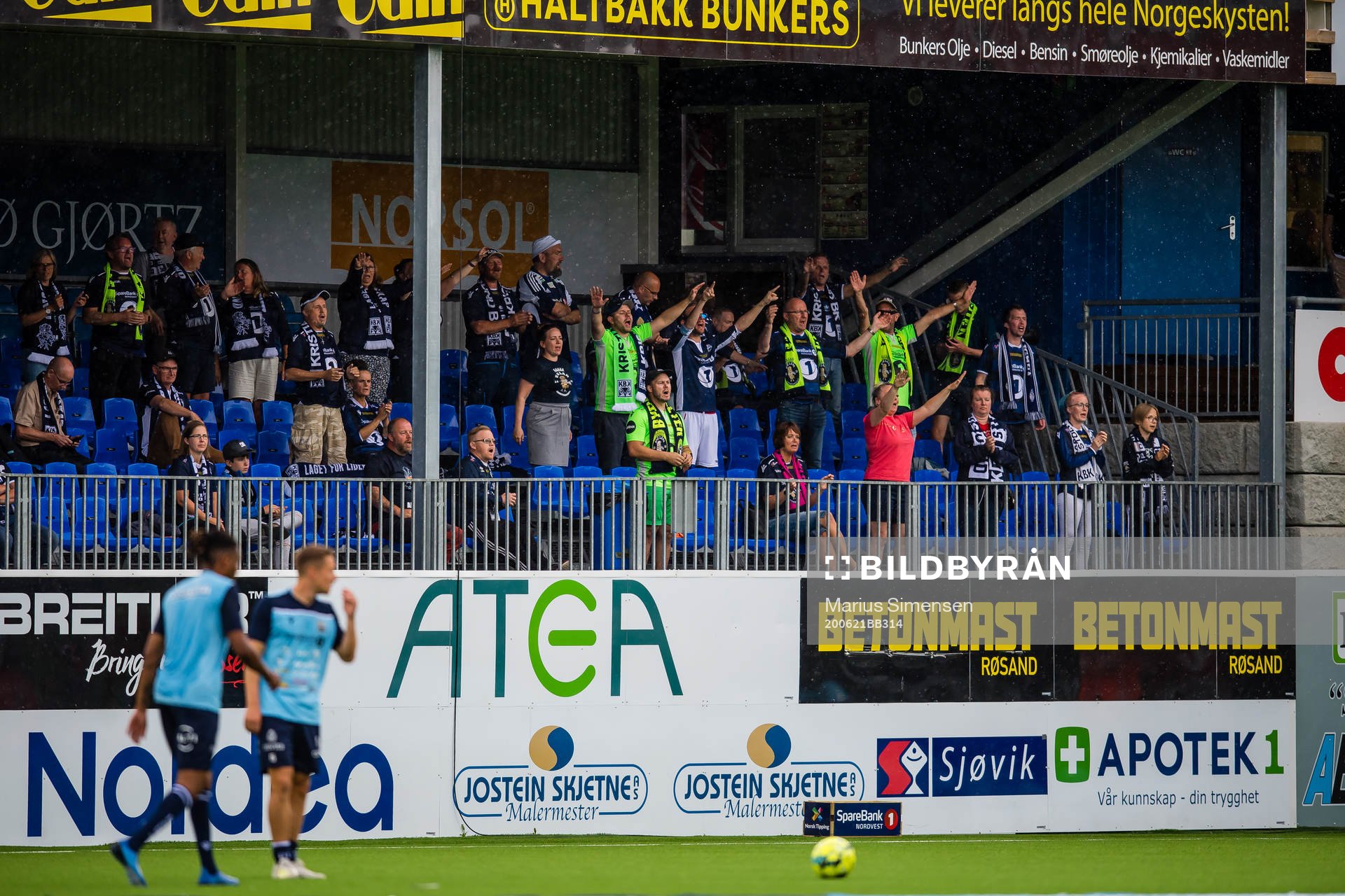 Spectators in the stands