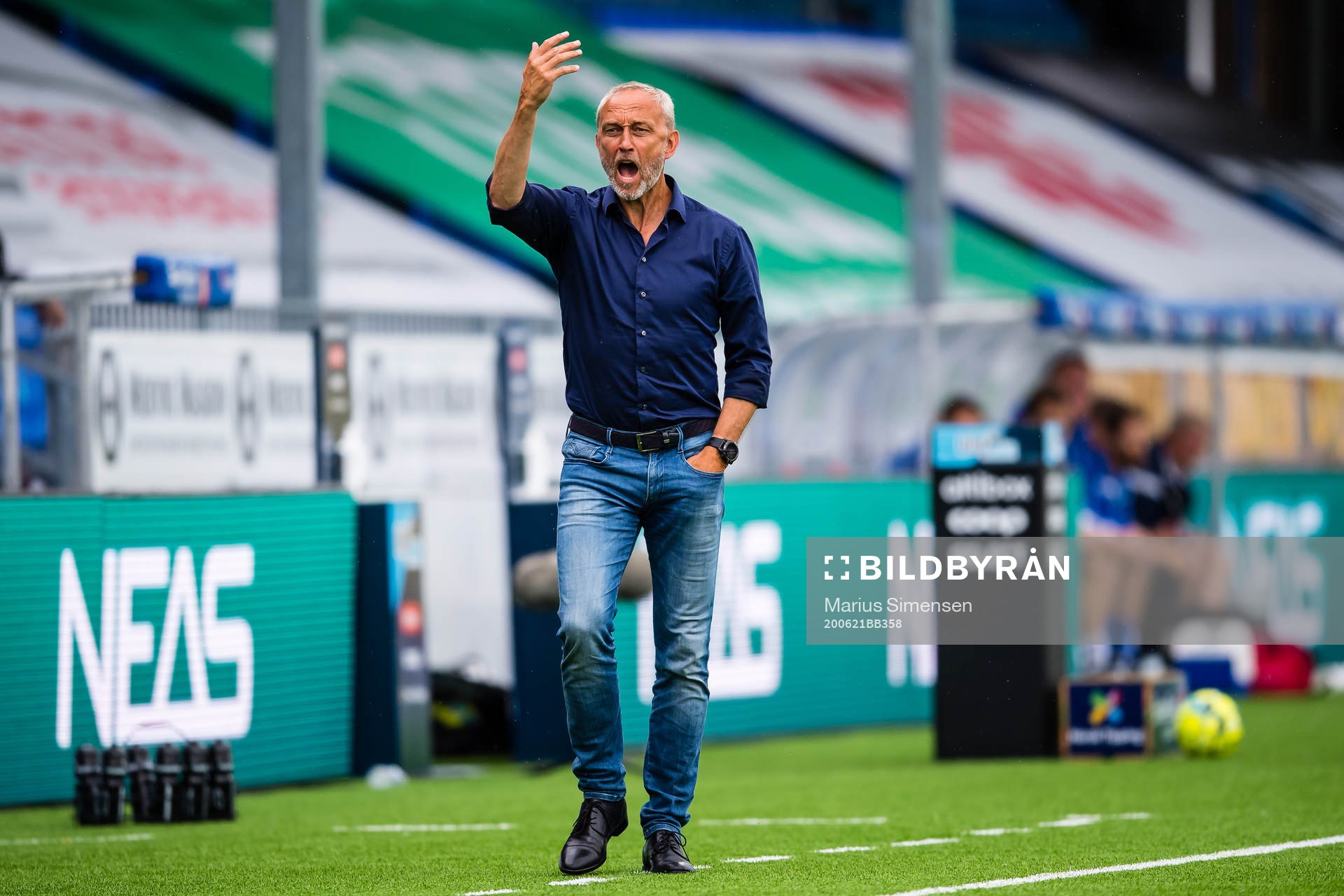 Lars Bohinen, head coach of Aalesund, reacts