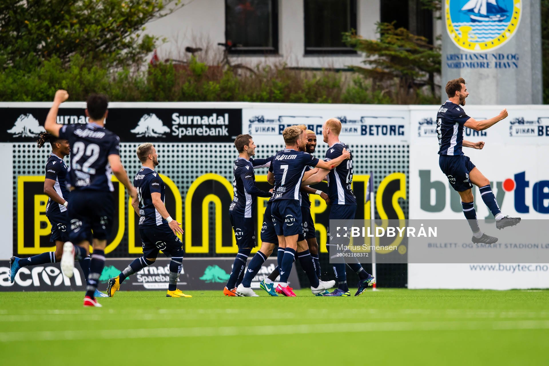 Amahl William D'Vaz Pellegrino of Kristiansund celebrates