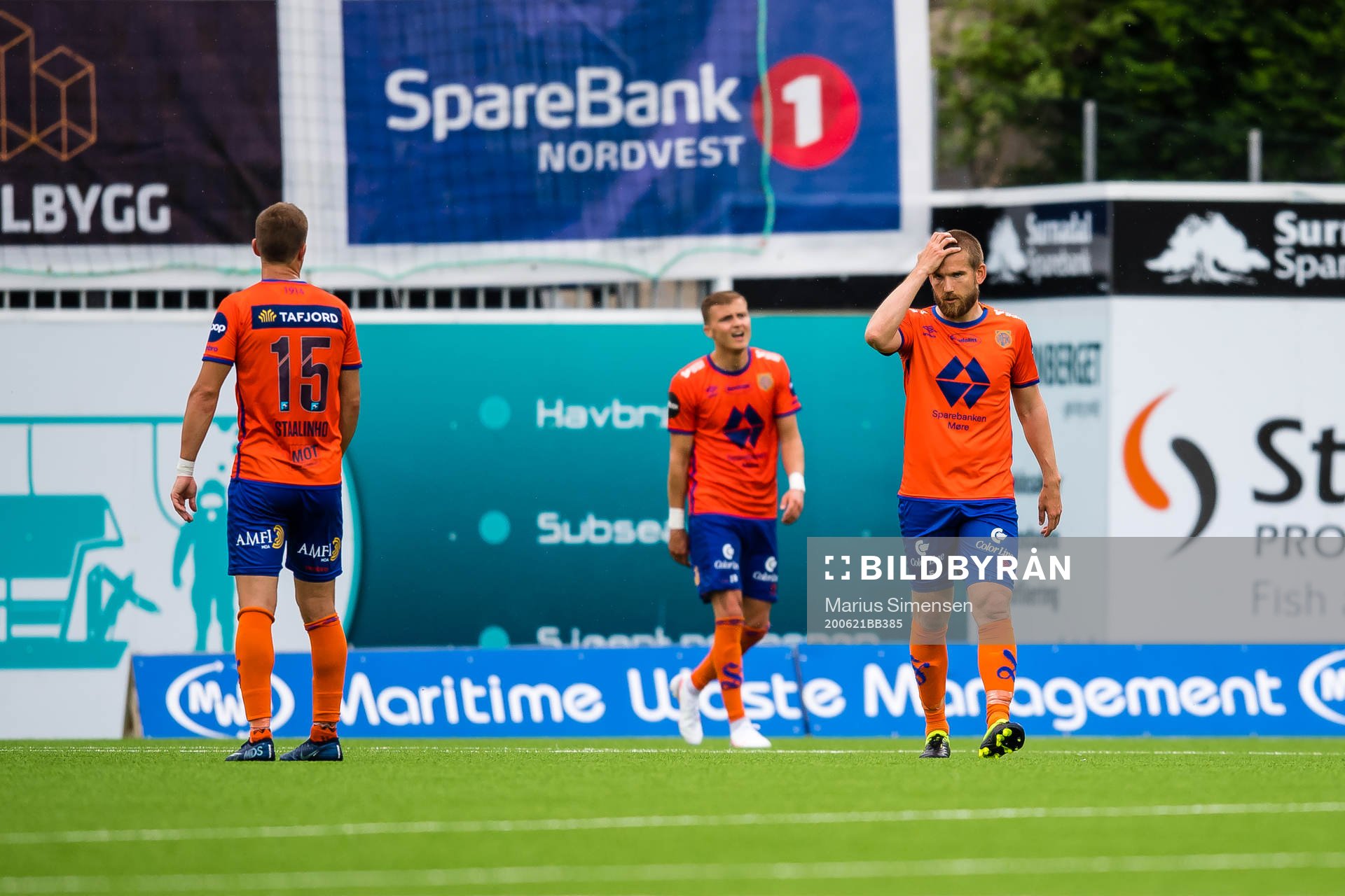 Oddbjørn Lie of Aalesund looks dejected