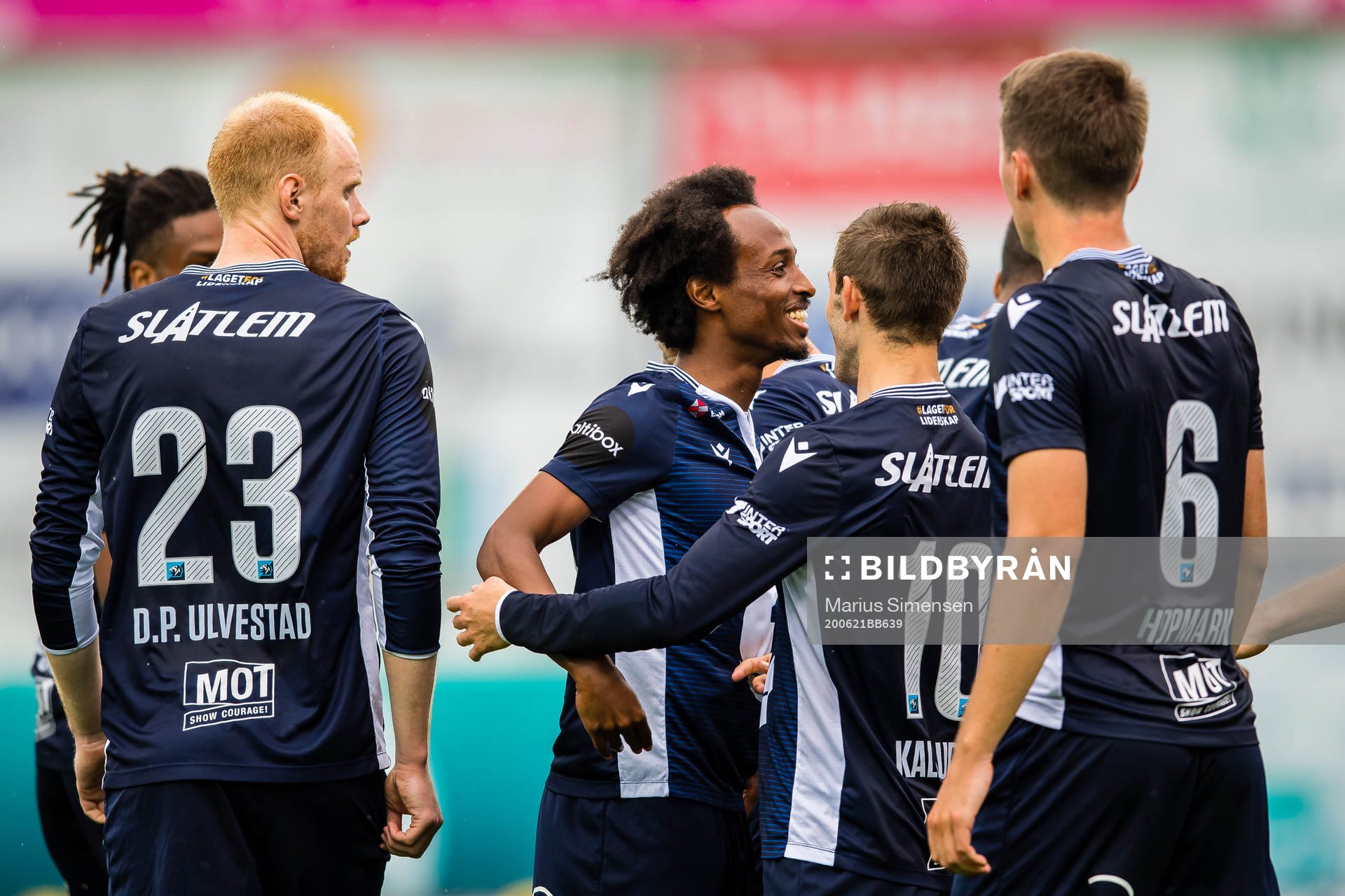 Amin Soleiman Askar of Kristiansund celebrates