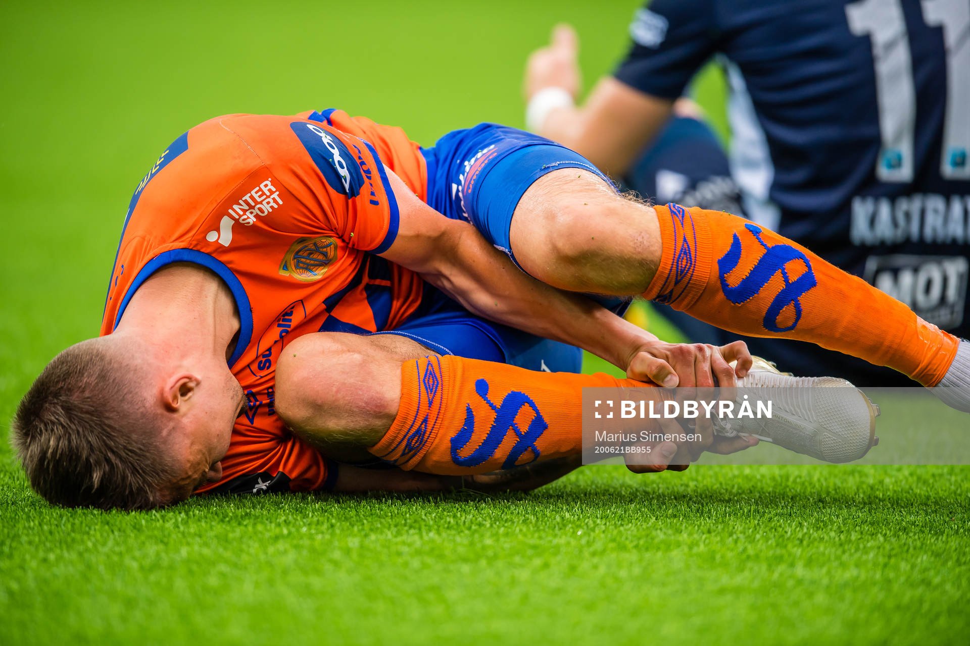 Daniel Leo Gretarsson Schmidt of Aalesund in pain