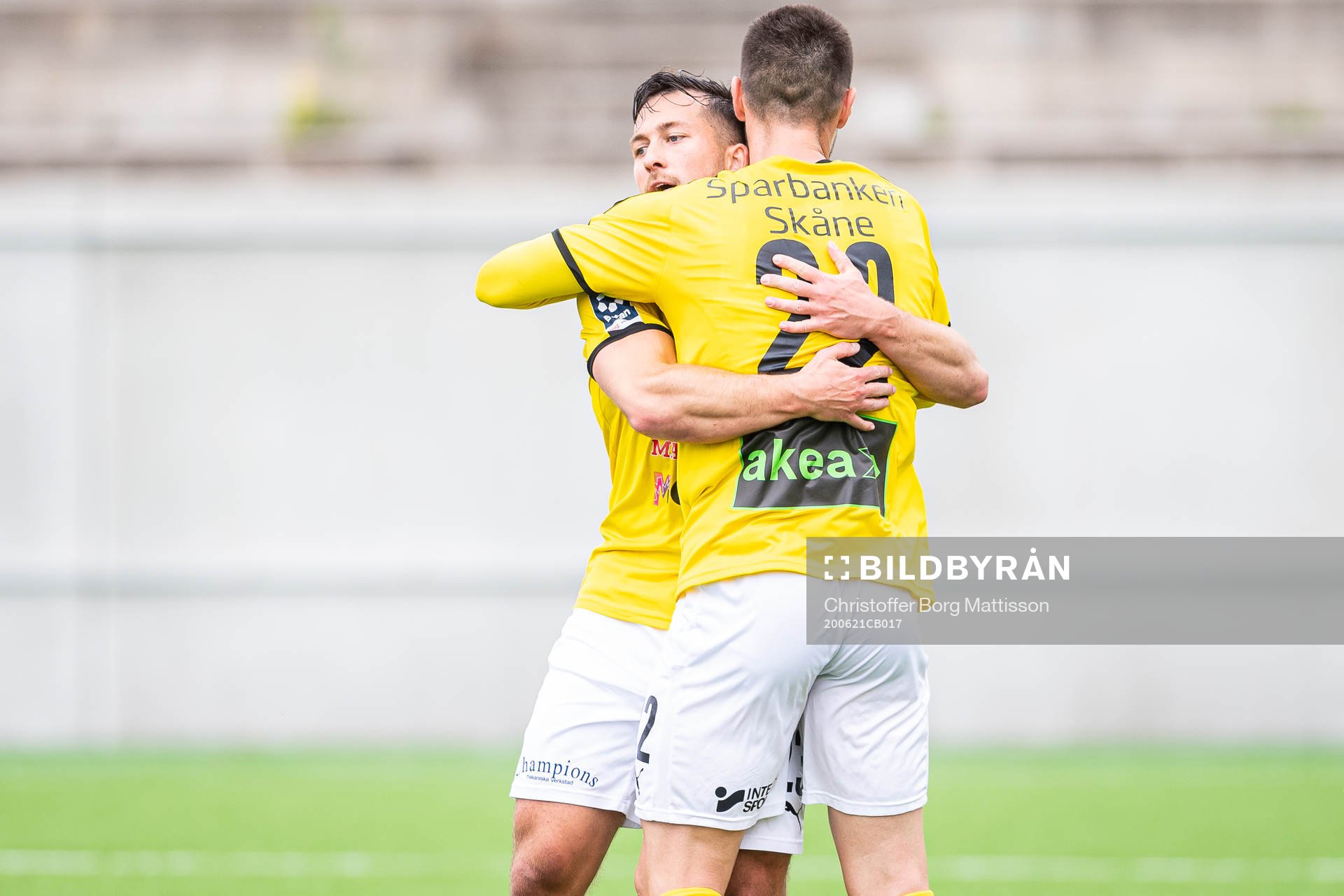Lunds Gustav Hillstedt och Oliver Stojanovic Fredin jublar