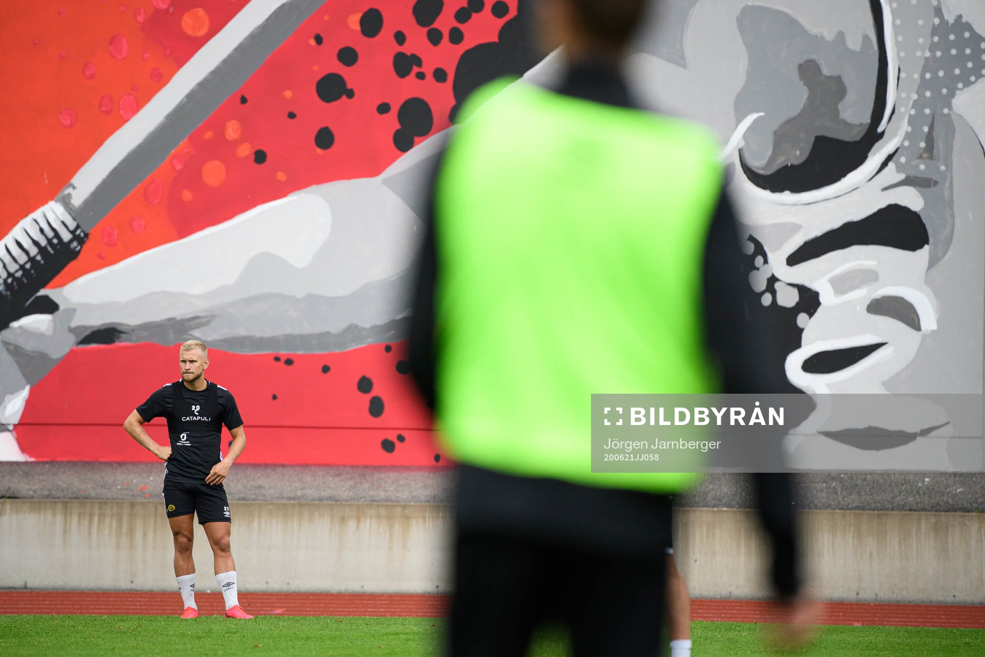 Simon Strand under en träning med det Allsvenska fotbollslaget Elfsborg den 21 juni 2020 i Borås.